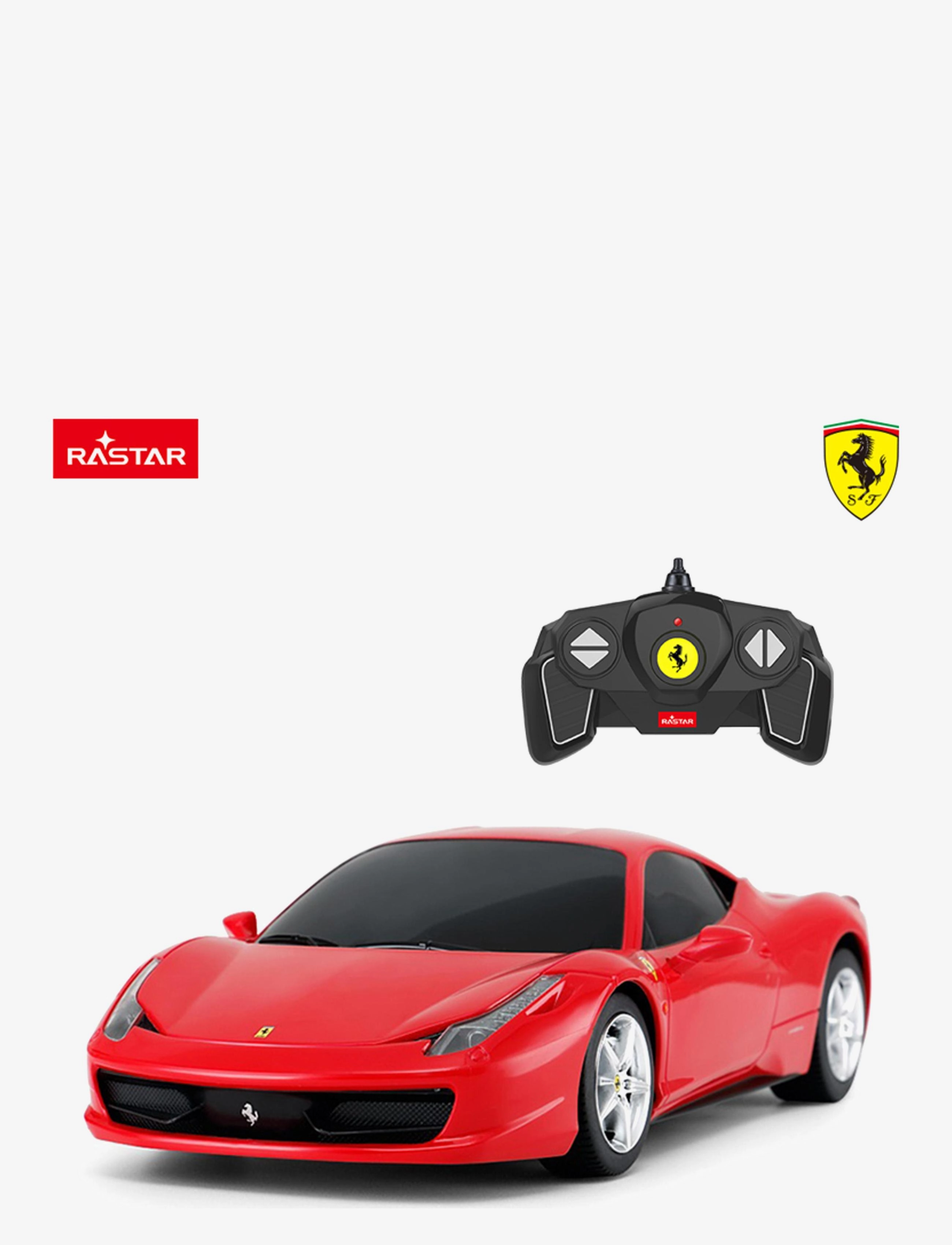 Rastar R/C 1:18 Ferrari 458 Italia, Remote Controlled Legetøj, Multi/mønstret, Str: ONE SIZE