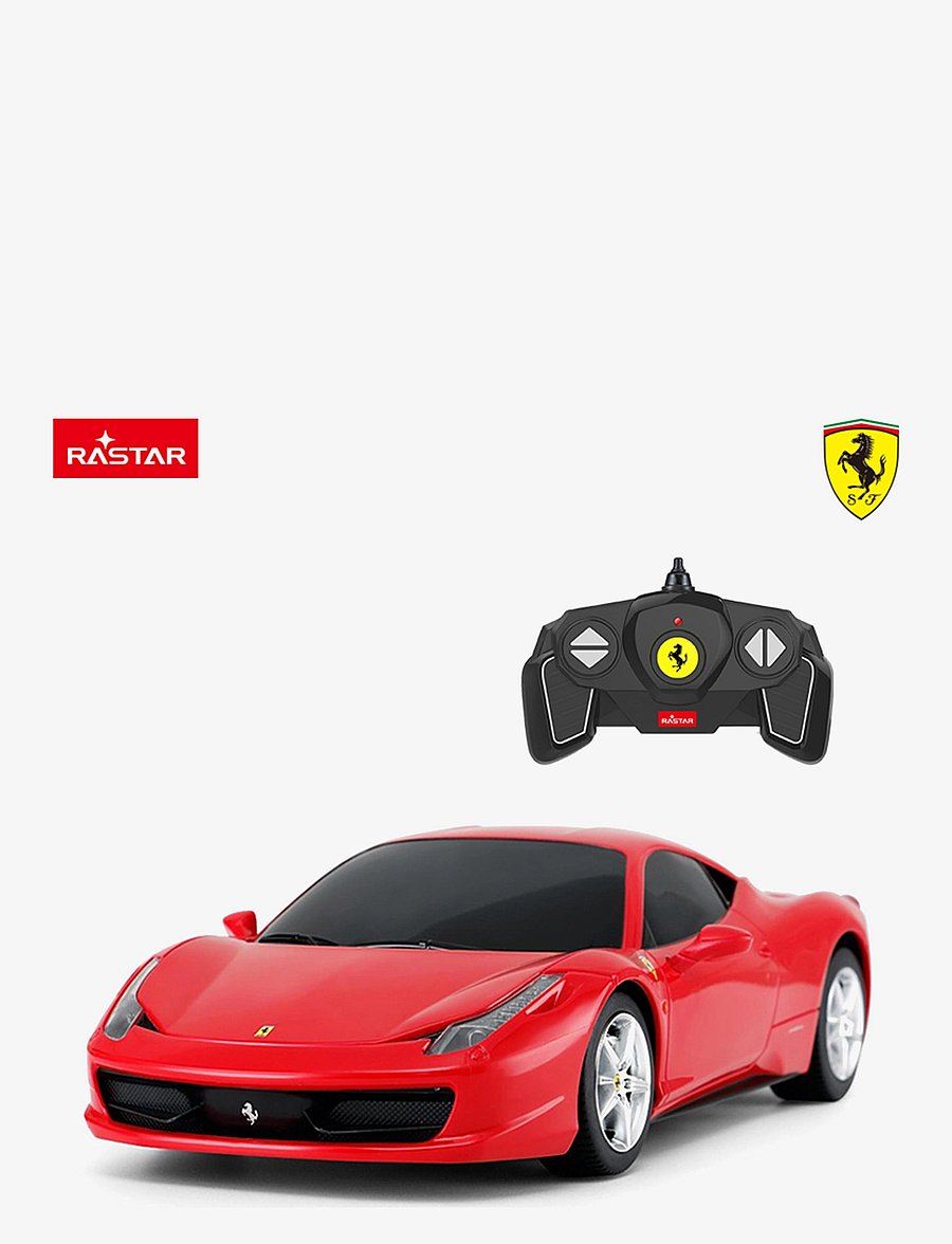 Rastar - RASTAR R/C 1:18 Ferrari 458 Italia - fjernstyret legetøj - multi coloured - 0