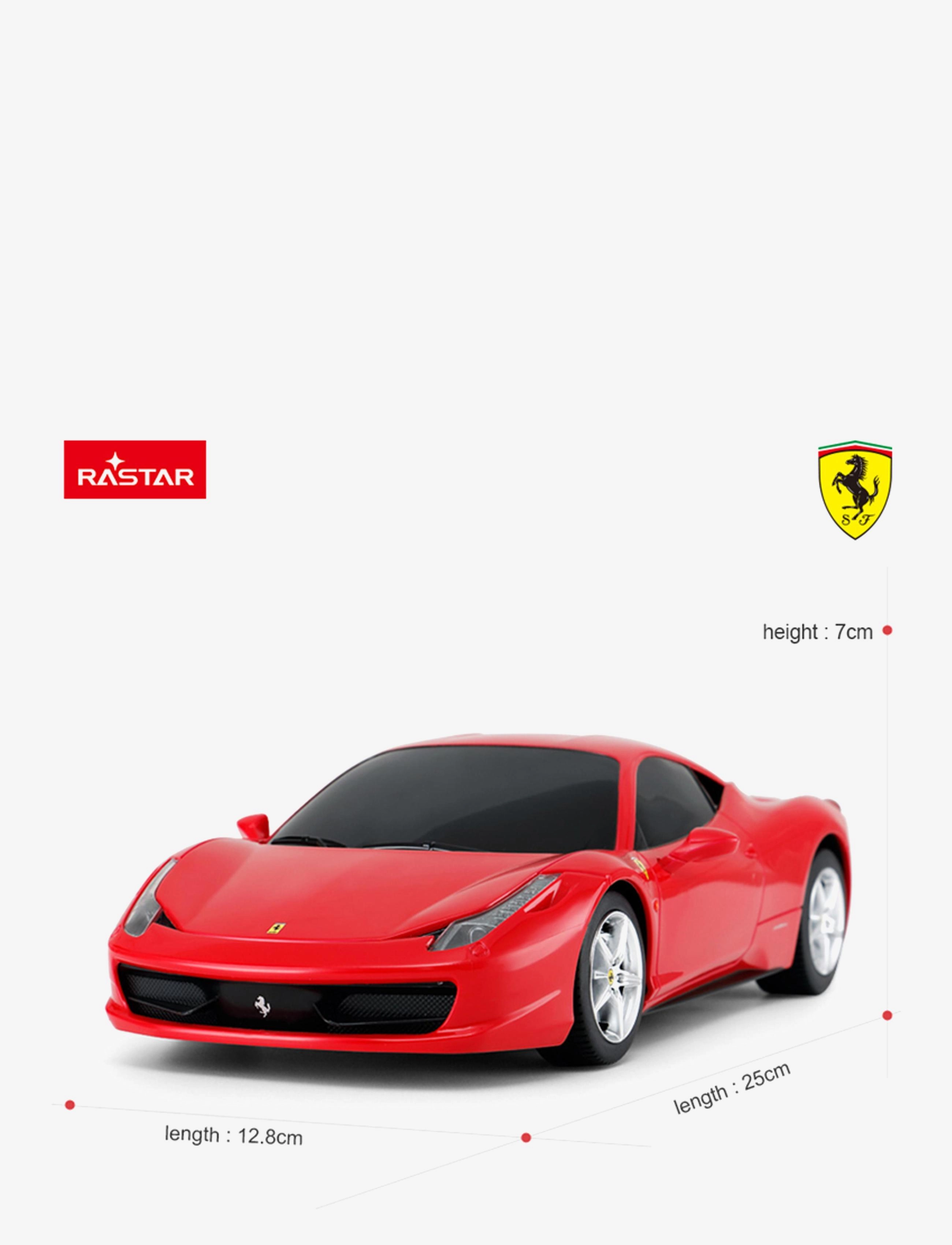 Rastar - RASTAR R/C 1:18 Ferrari 458 Italia - fjernstyret legetøj - multi coloured - 3