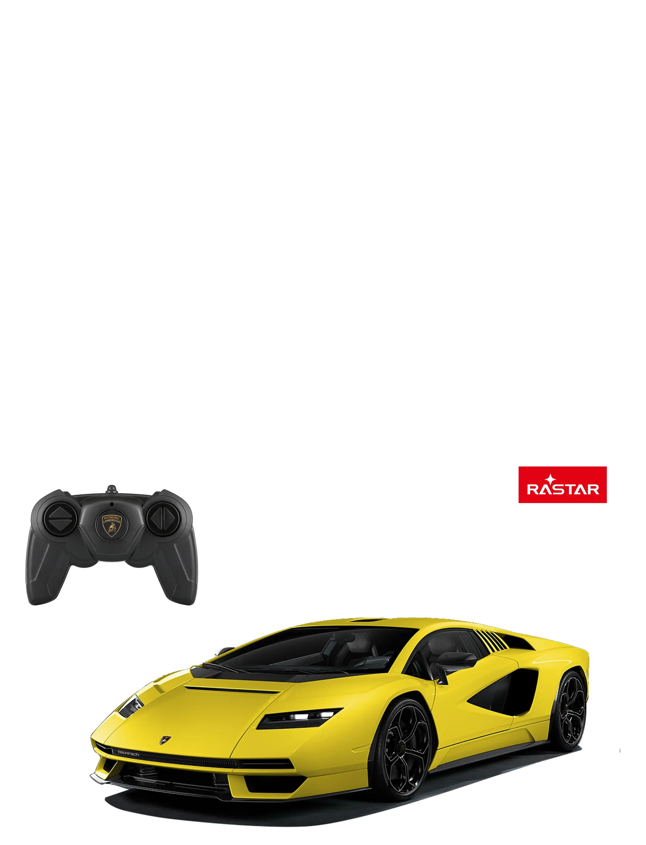 Rastar R/C 1:16 Lamborghini Countach Lpi 800-4 Yellow, Børn, Remote Controlled Legetøj, Gul, Str: ONE SIZE