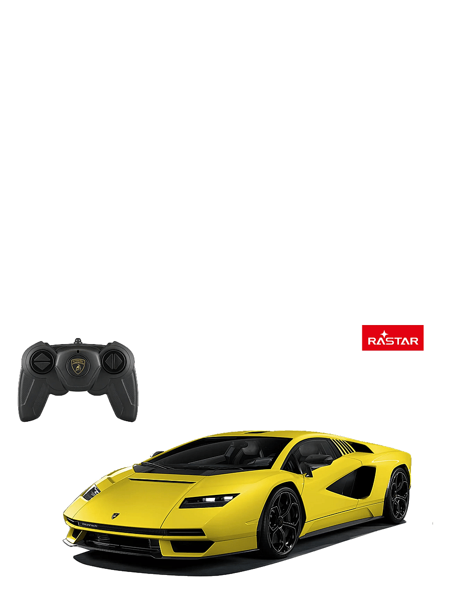 Rastar - RASTAR R/C 1:16 Lamborghini Countach LPI 800-4 Yellow - fjernstyret legetøj - multicolor - 0