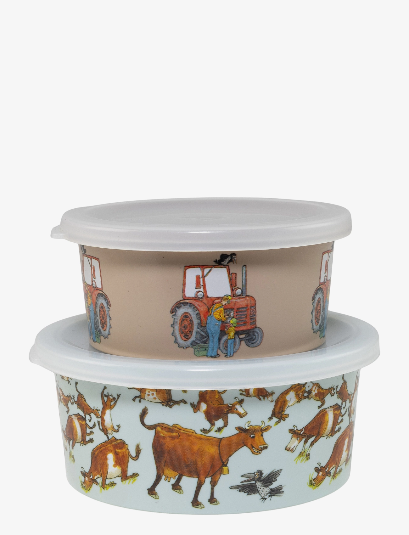 Rätt Start Mamma Moo, Snackbox, 2-Pack, One Size, Meal Time, Mehrfarbig/gemustert - Lunch Boxes, Kinder