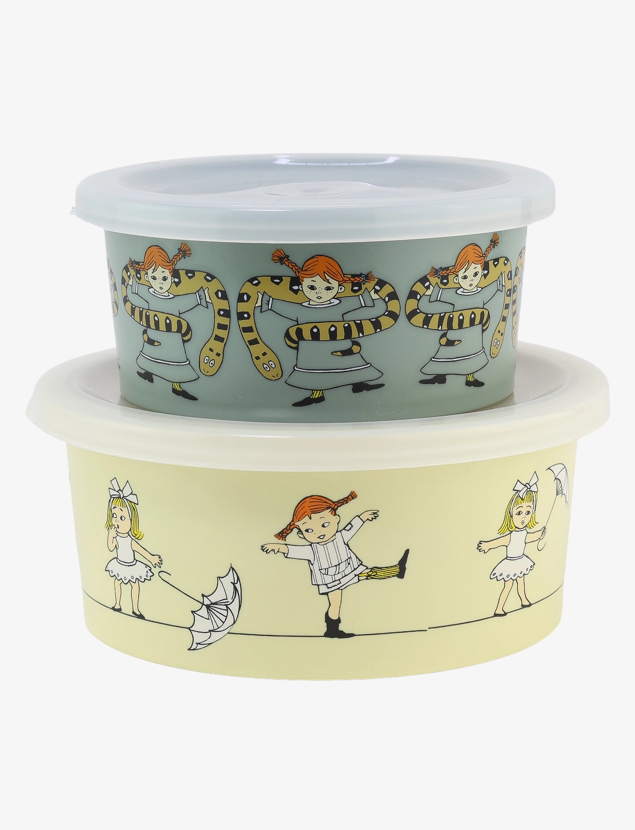 Rätt Start Pippi Cirkus, Snackbox, 2-Pack, One Size, Meal Time, Mehrfarbig/gemustert - Lunch Boxes, Kinder
