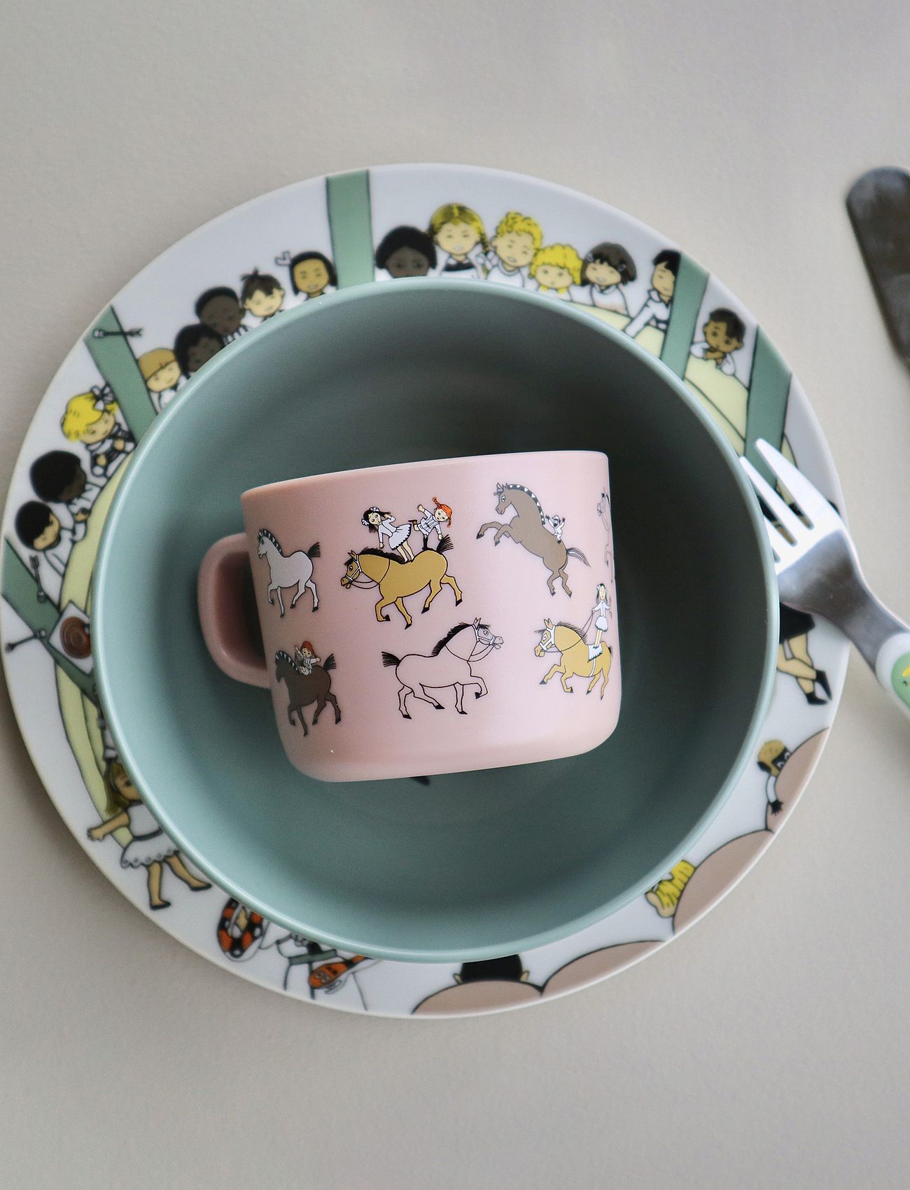 Rätt Start - Pippi Cirkus, Mugg med handtag, rosa - koppar & muggar - pink - 1