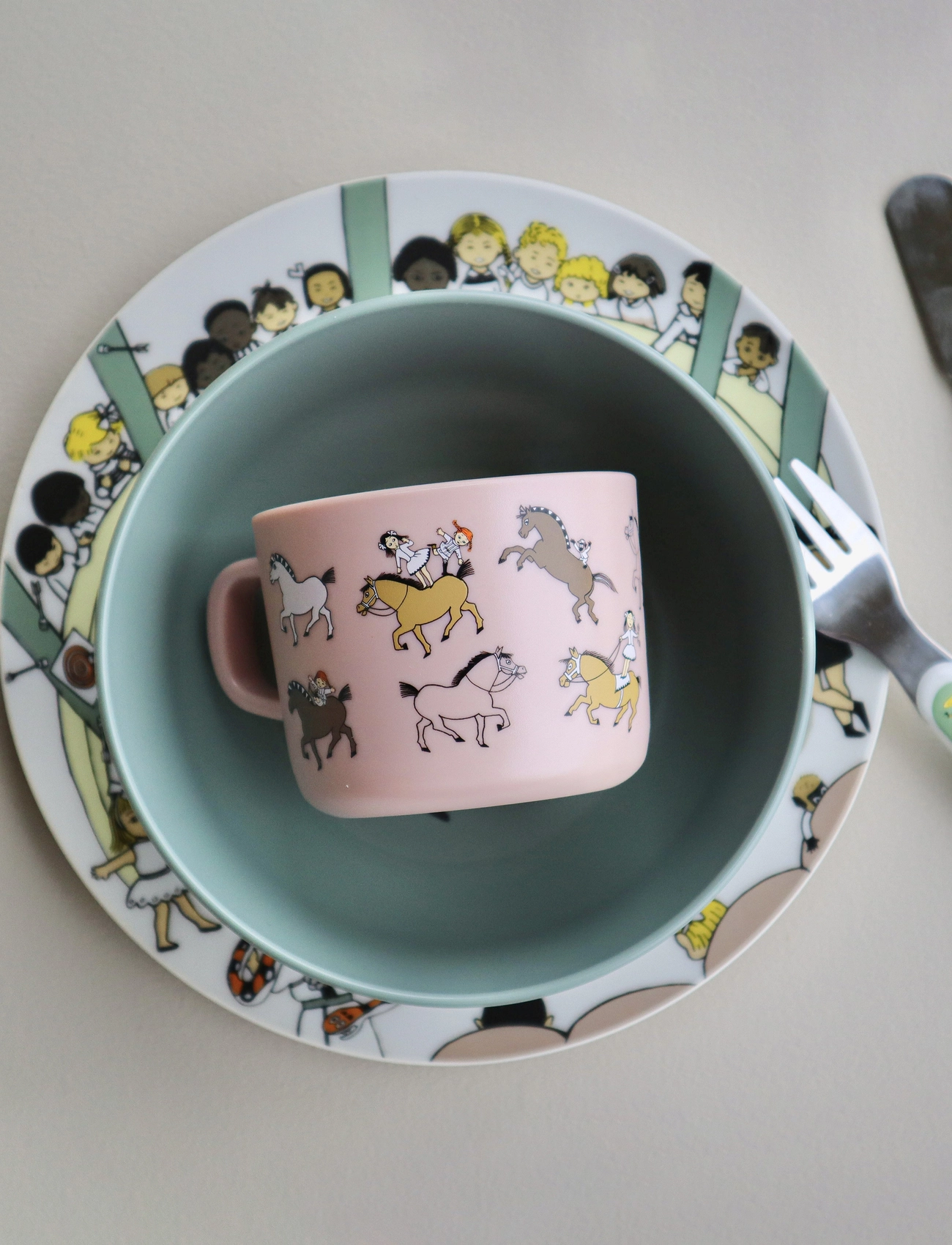 Rätt Start - Pippi Circus, Cup with handle, pink - tasītes un krūzes - pink - 1