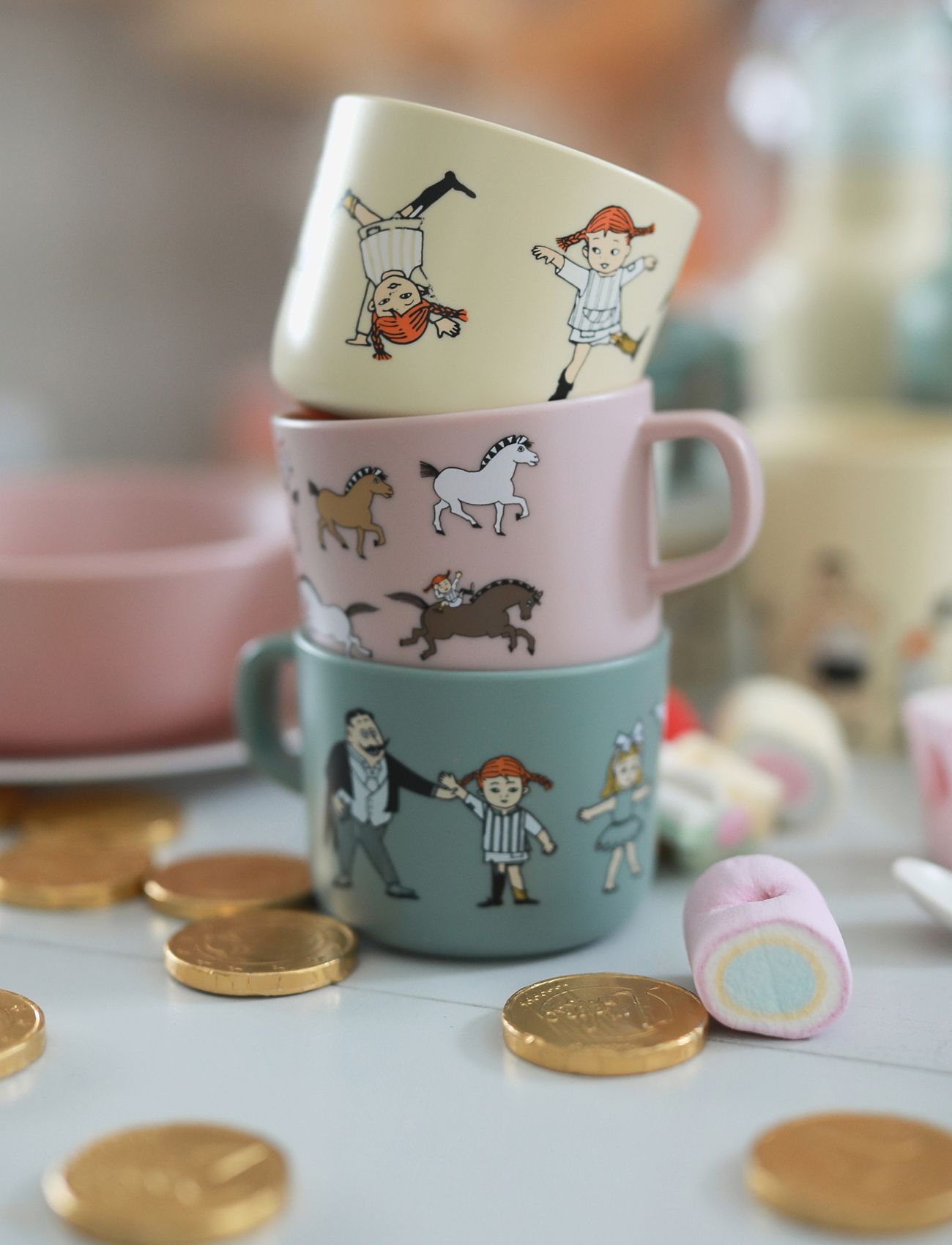 Rätt Start - Pippi Circus, Cup with handle, green - filiżanki i kubki - green - 2