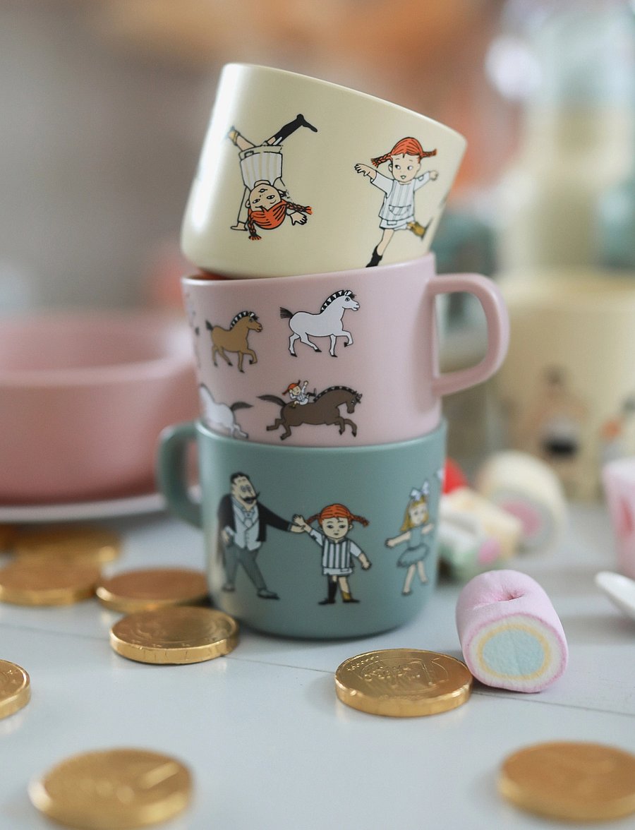 Rätt Start - Pippi Circus, Cup with handle, green - madalaimad hinnad - green - 2