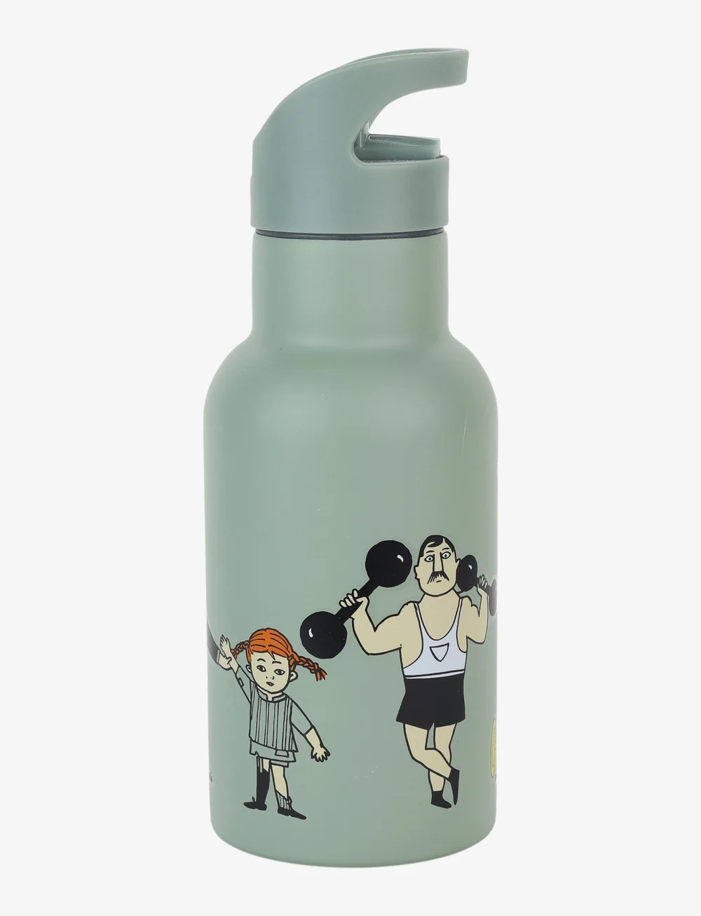 Rätt Start - Pippi Circus, Water Bottle, green - wasserflaschen - green - 0