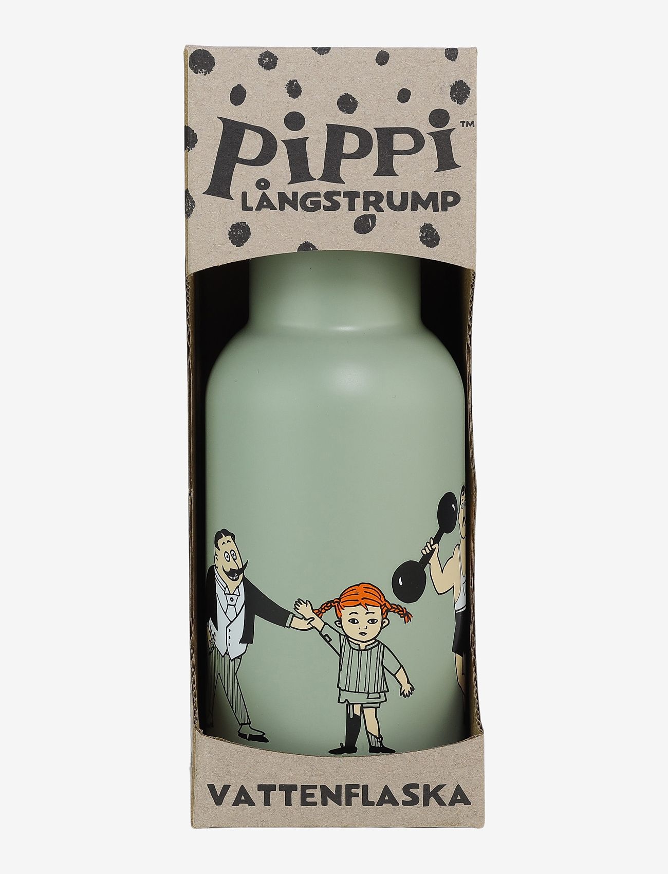 Rätt Start - Pippi Circus, Water Bottle, green - wasserflaschen - green - 1