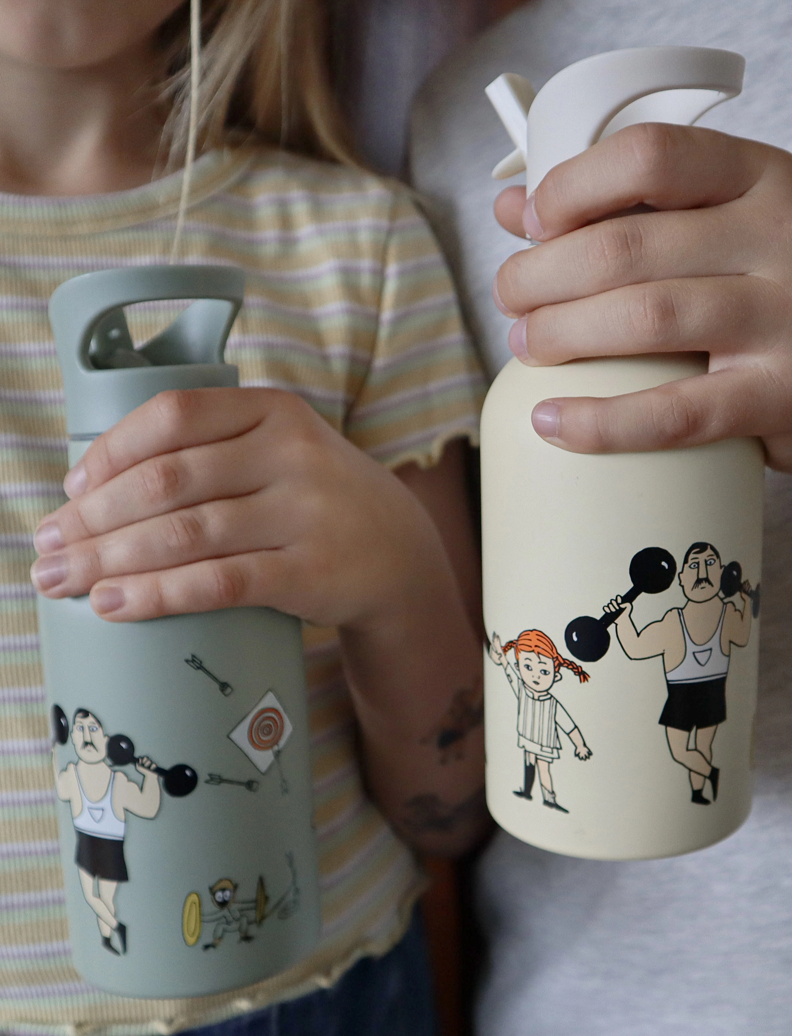 Rätt Start - Pippi Circus, Water Bottle, green - gertuvės - green - 2