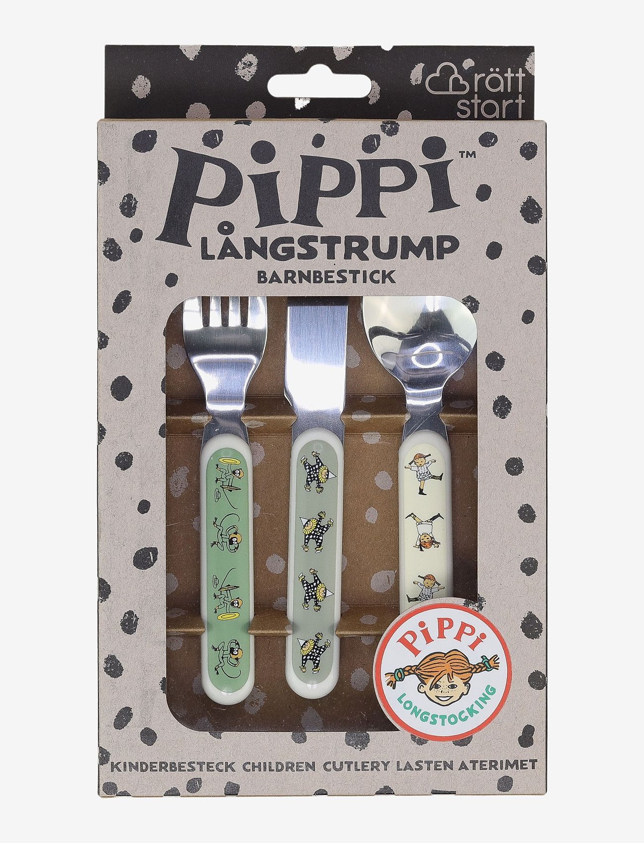 Rätt Start - Pippi Circus, Children`s Cuttlery - besteck - multi - 1