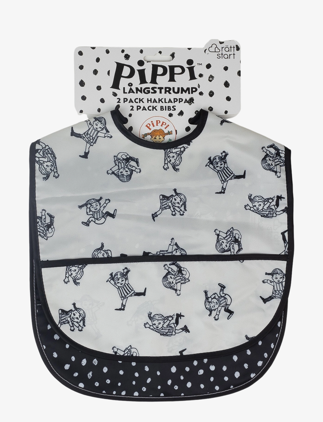Rätt Start - Pippi Circus, Bibs, 2-pack - lowest prices - multi - 0