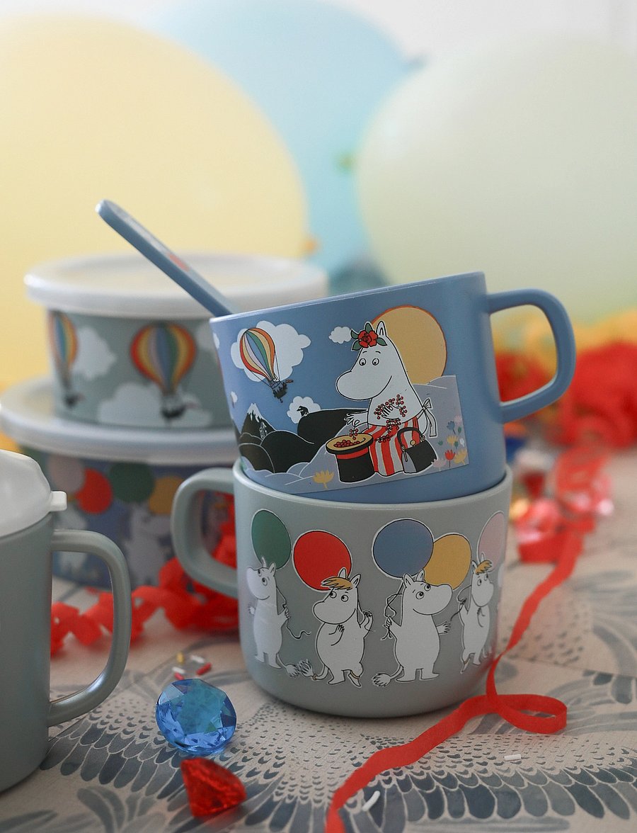 Rätt Start - Moomin Festivities, Cup with handle, balloon - tassen & becher - multi - 2