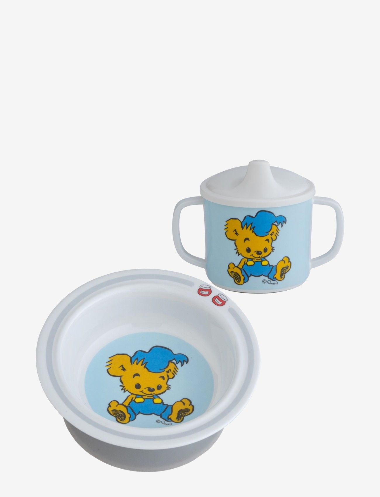Rätt Start Bamse, Bowl And Cup, Yellow, One Size, Meal Time, Blau - Dinner Sets, Kinder