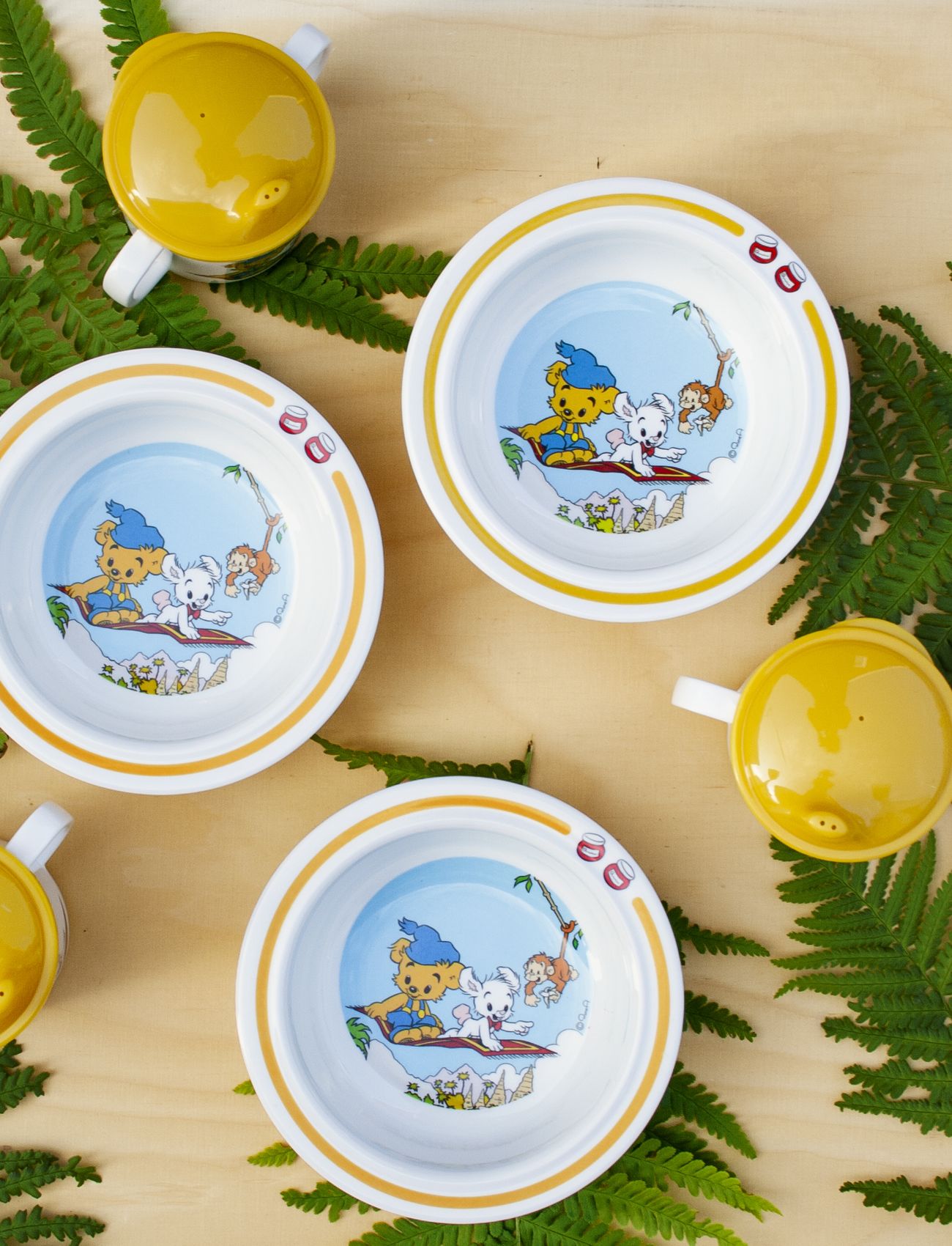 Rätt Start - Bamse, bowl and cup, white/blue - essgeschirr - yellow - 2