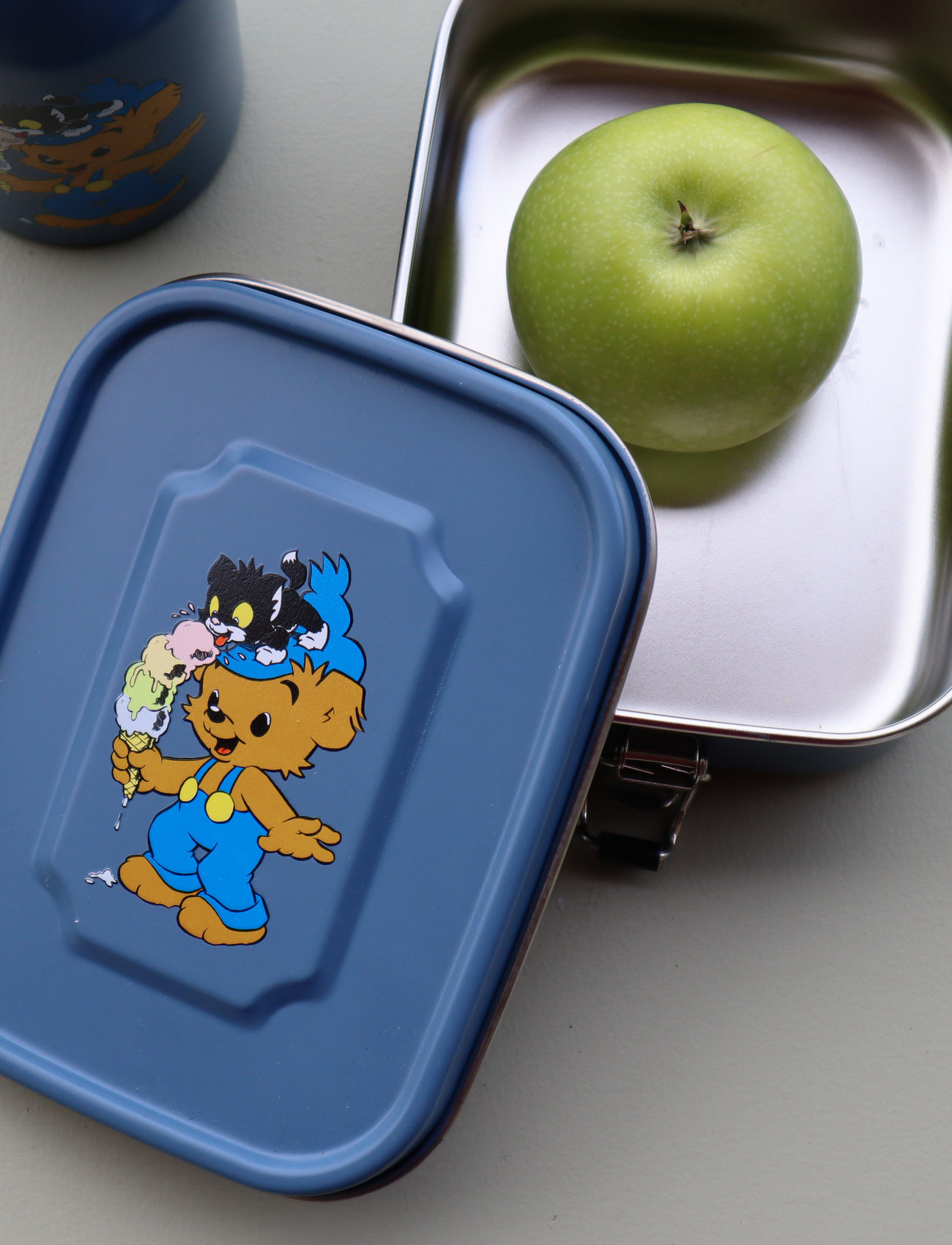 Rätt Start - Bamse, Lunchbox in tinplate, petrol-blue - najniższe ceny - petrol blue - 1