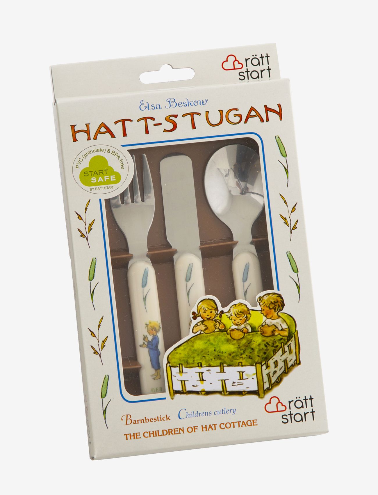 Rätt Start - Elsa Beskow Hat cottage, cuttlery, 3-part - multi - 1