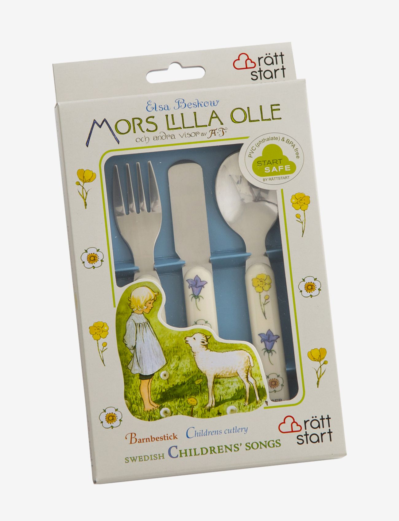 Rätt Start - Elsa Beskow, cutlery, 3-part - aterimet - swedish children's songs - 1