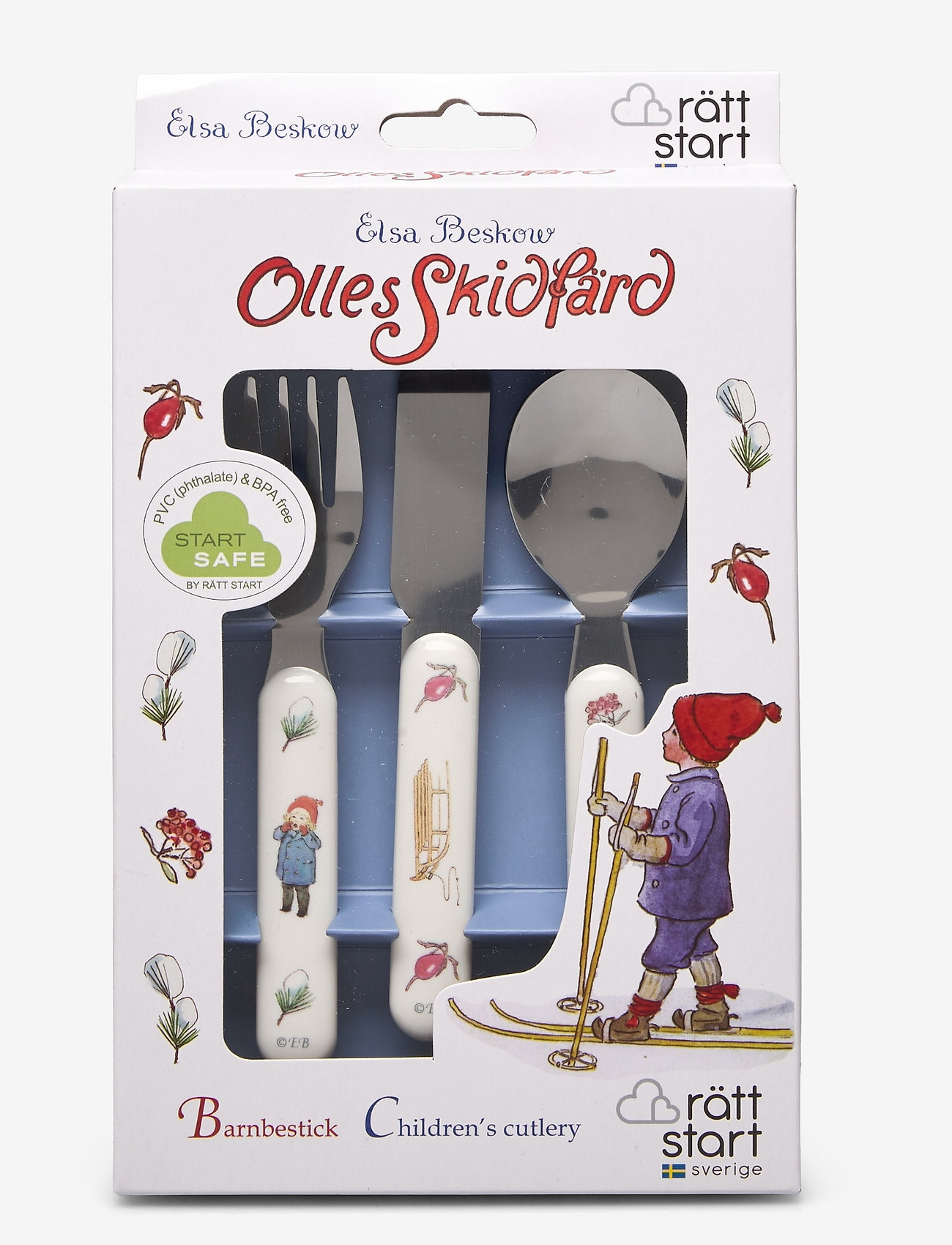 Rätt Start - Elsa Beskow Ollies ski-trip, cuttlery - multi - 0