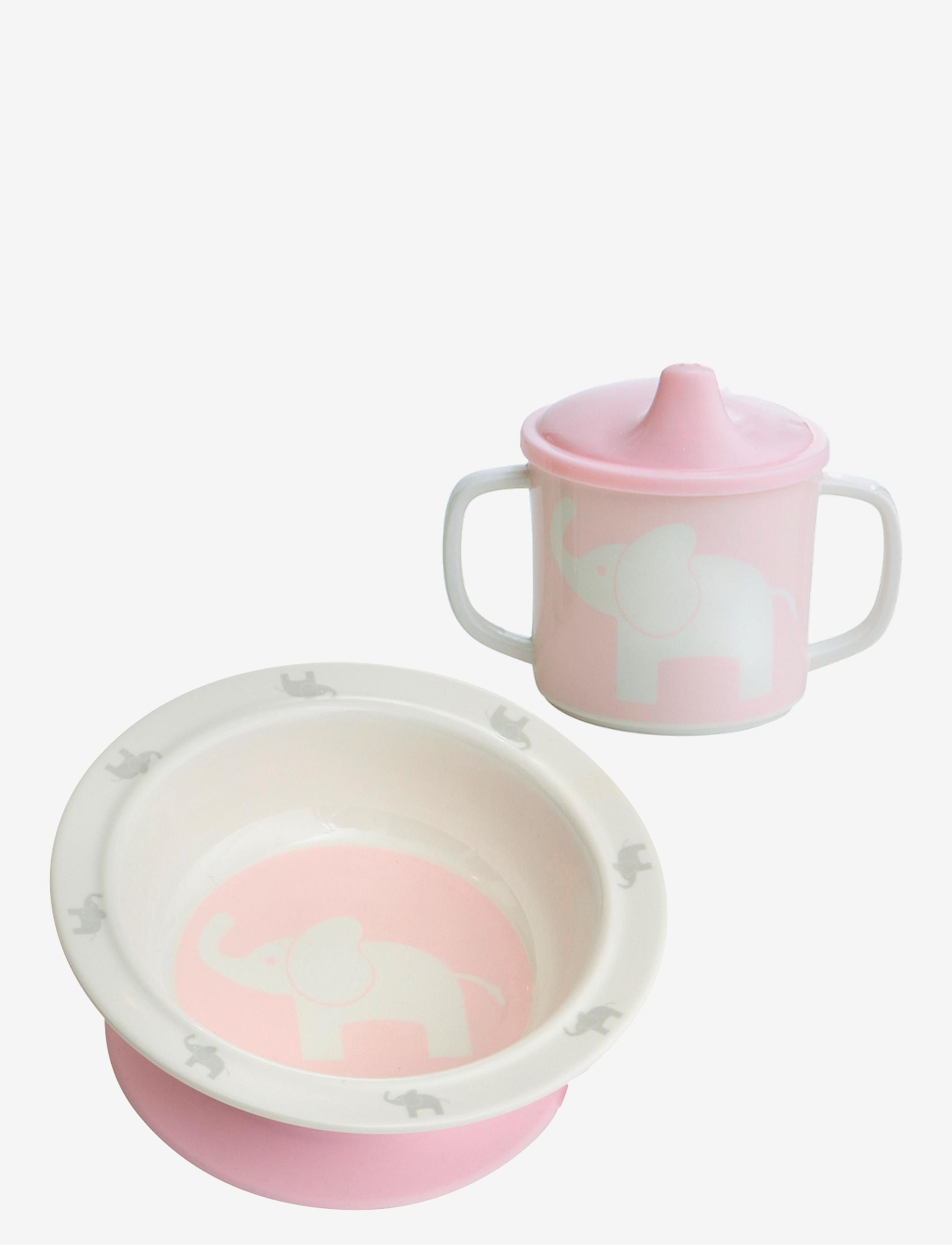 Rätt Start Elephant, Bowl And Cup, Grey, One Size, Multi/patterned, Måltid > Middagssæt, Børn
