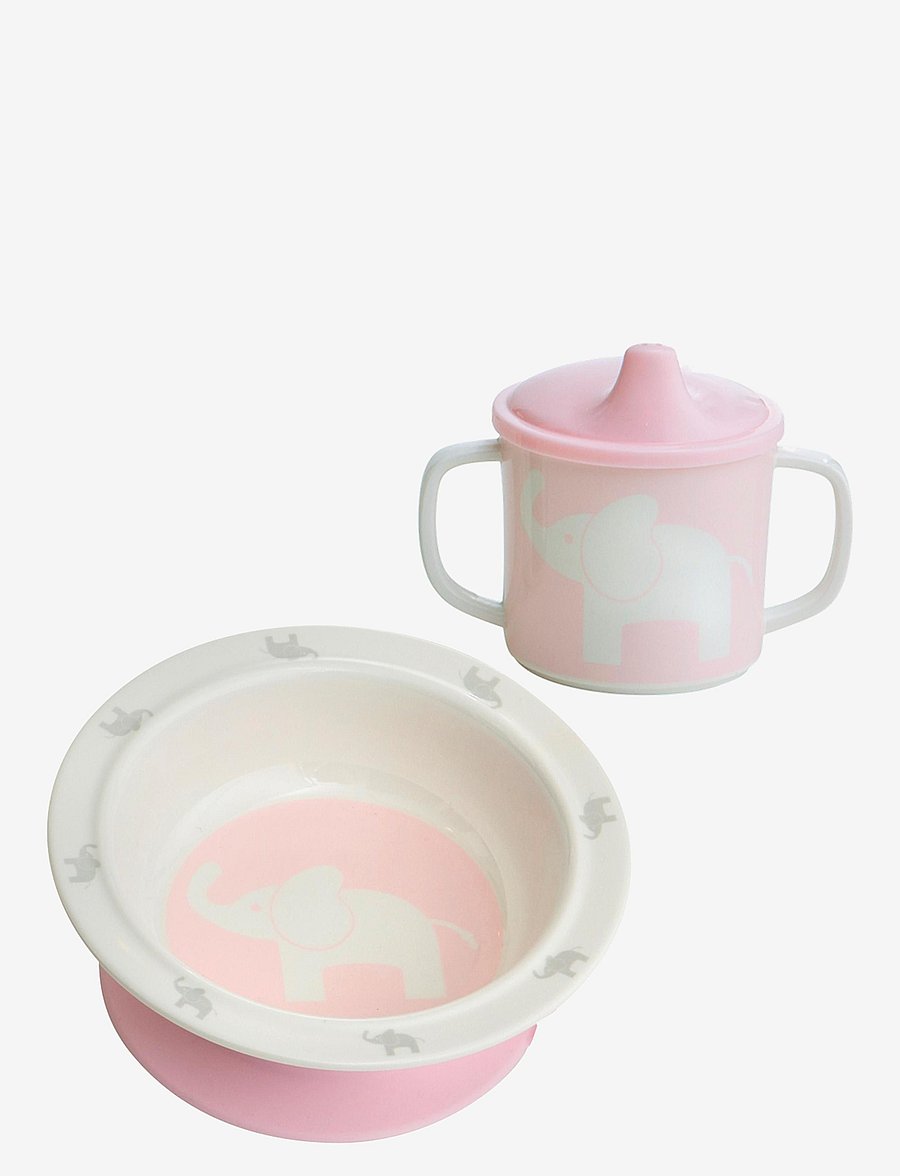 Rätt Start - Elephant, bowl and cup, grey - lauanõude komplektid - multi - 0