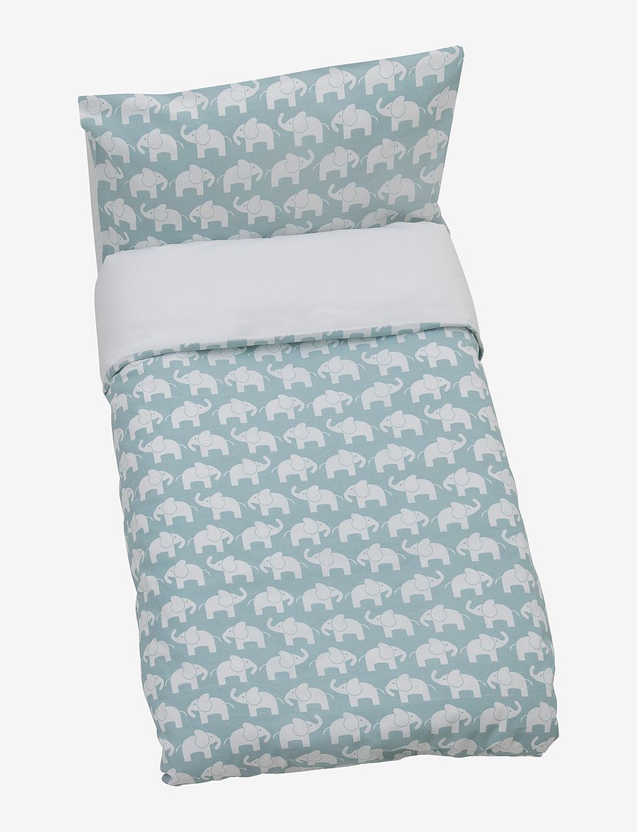 Rätt Start - Elephant ECO, bed set, crib, pink - bettwäsche-set - blue - 1