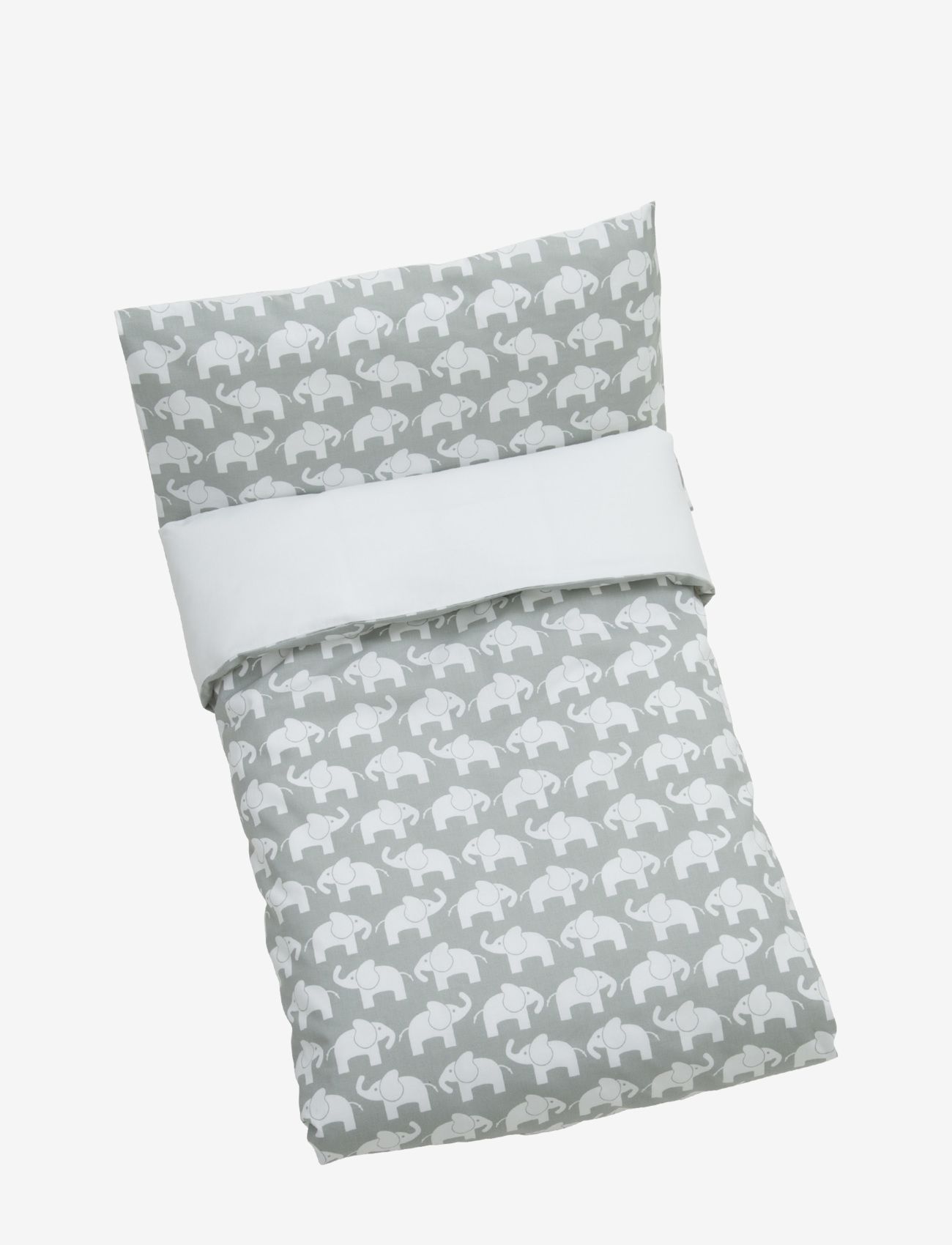 Rätt Start Elephant Eco, Bed Set, Crib, Pink, Bed Sæt, Grå, Str: ONE SIZE
