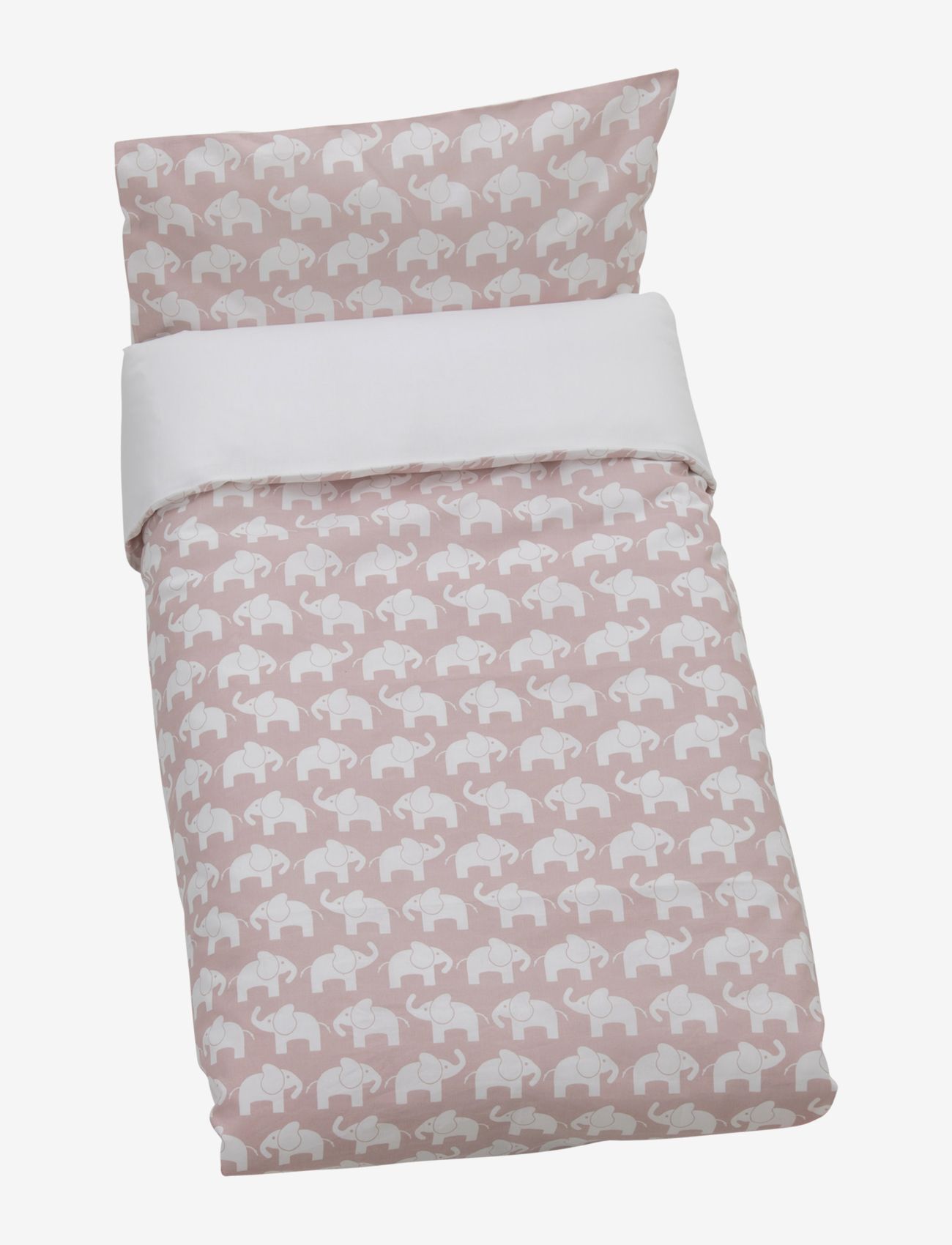 Rätt Start Elephant Eco, Bed Set, Crib, Pink, One Size, Pink, Søvntid > Sengesæt, Børn