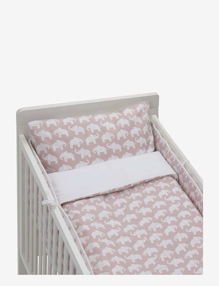 Rätt Start - Elephant ECO, bed set, crib, pink - bettwäsche-set - pink - 1