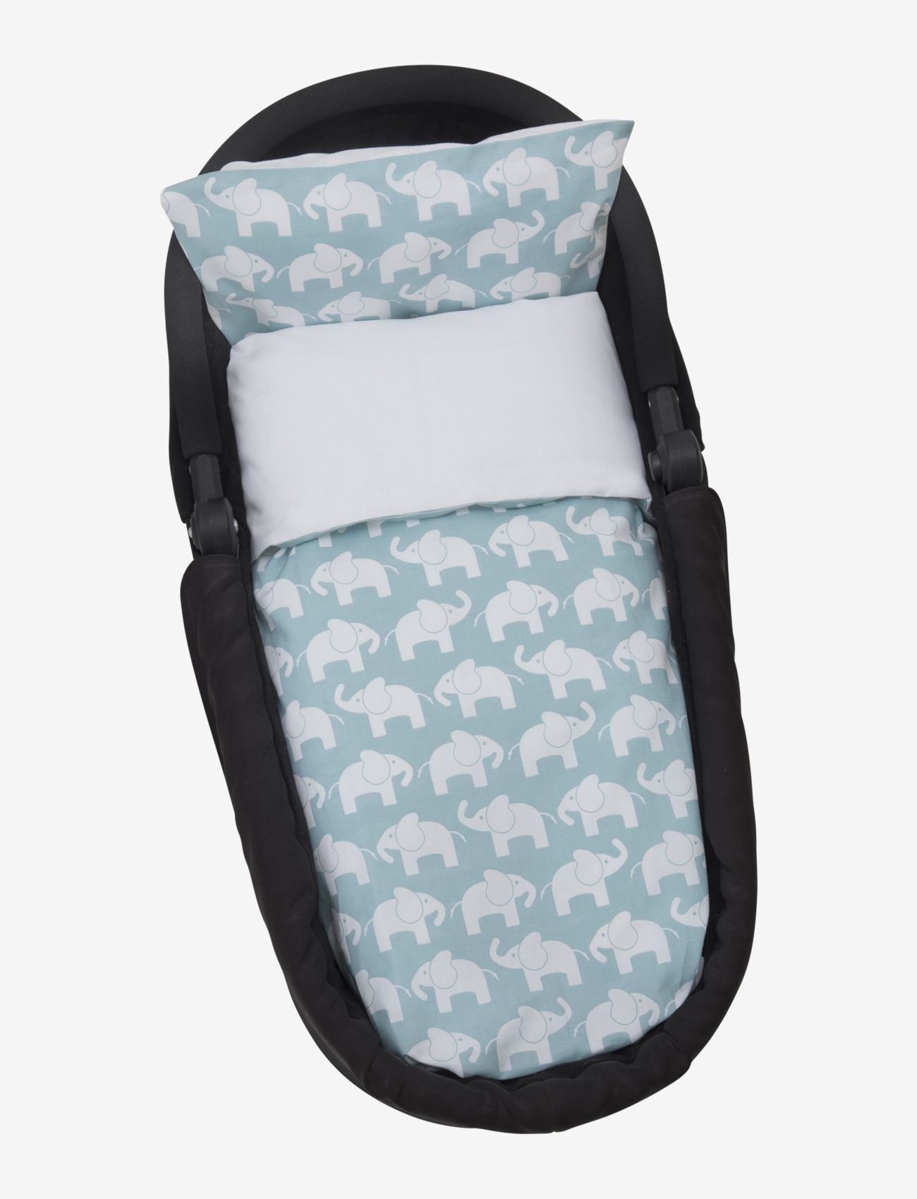 Rätt Start Elephant Eco, Bed Set, Stroller/Cot, Pink, Bed Sæt, Blå, Str: ONE SIZE