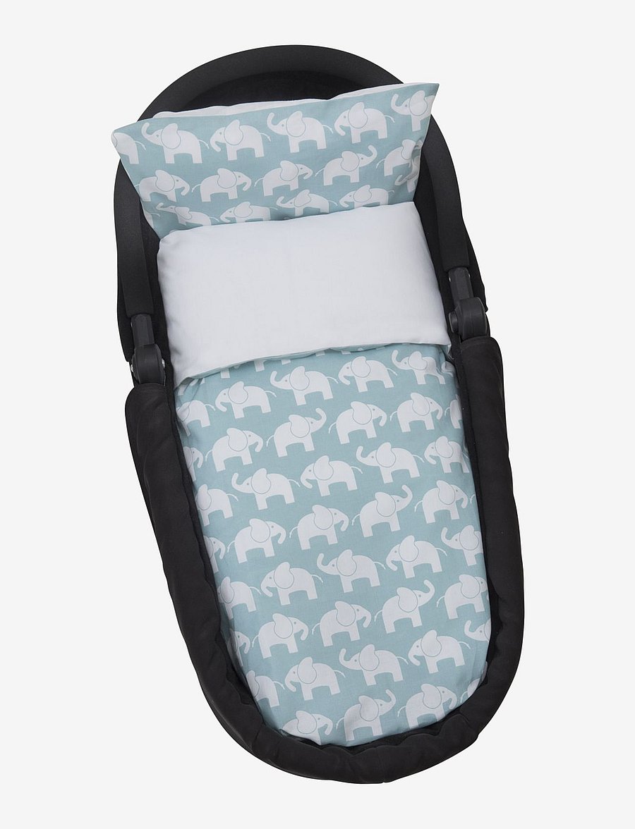 Rätt Start - Elephant ECO, bed set, stroller/cot, pink - voodipesukomplektid - blue - 1