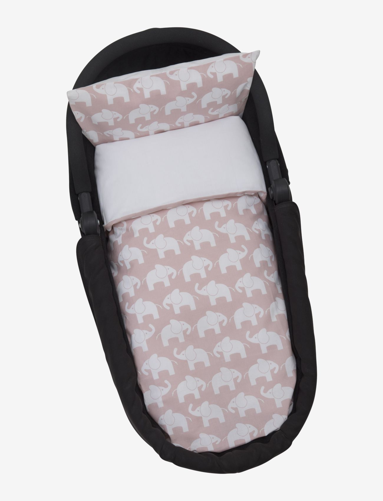 Rätt Start Elephant Eco, Bed Set, Stroller/Cot, Pink, Bed Sæt, Pink, Str: ONE SIZE