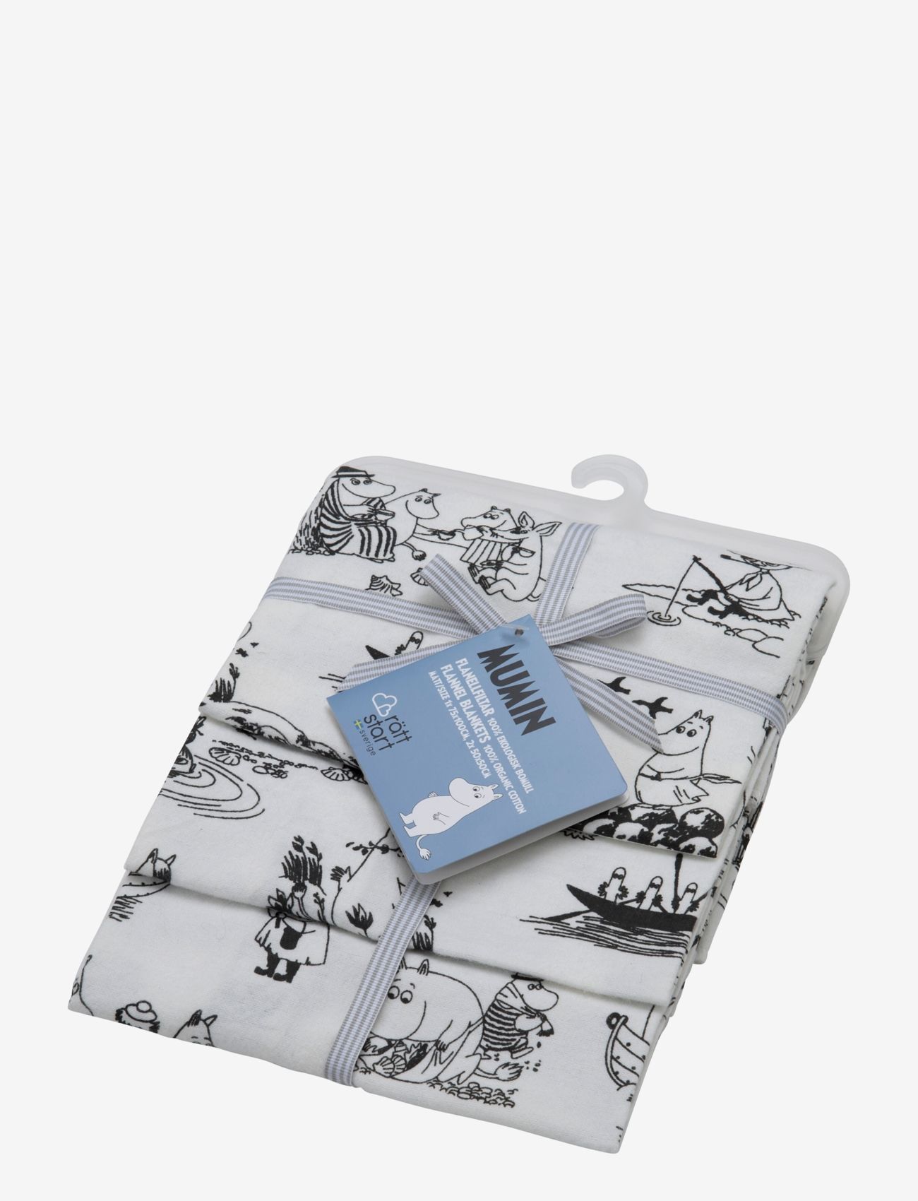 Rätt Start - Moomin Archipelago ECO, flannel blankets, 3-pack - mulldecken - white - 0