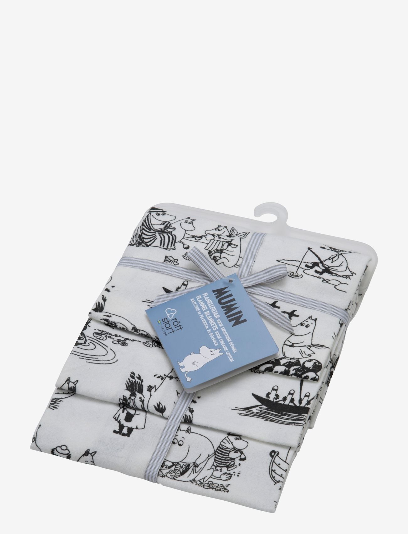 Rätt Start - Moomin Archipelago ECO, flannel blankets, 3-pack - white - 0