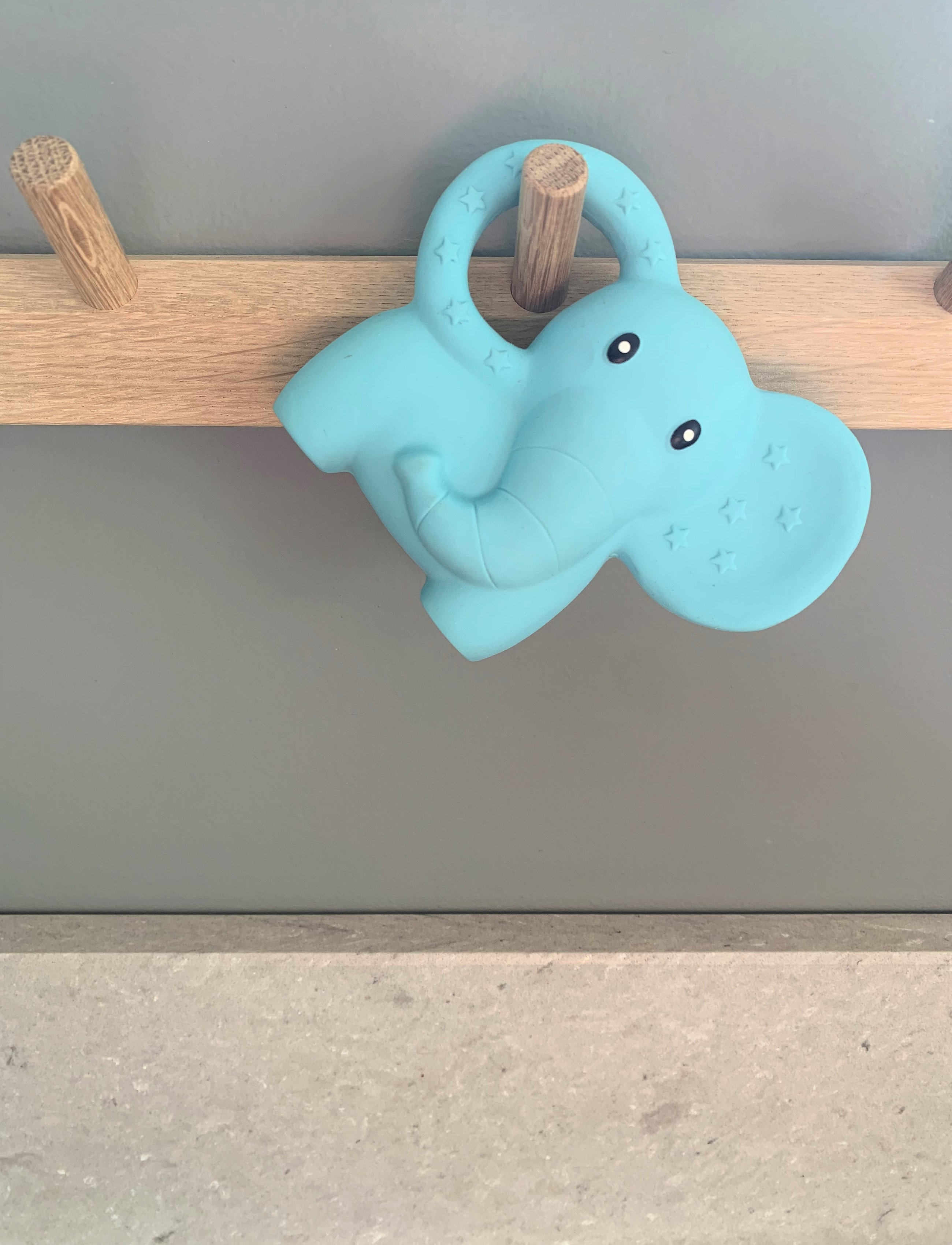 Rätt Start - Natural rubber teether, elephant - blue - 1