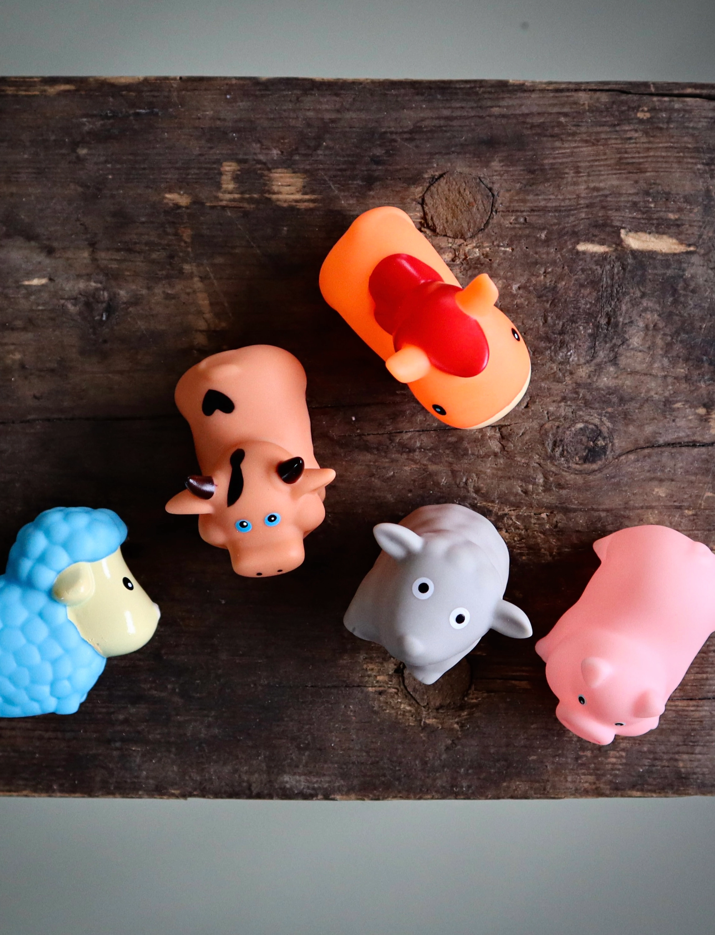 Rätt Start Bathtoys, Farm Animals, 5-Pack, One Size, Multi/patterned, Bath & Water Legetøj > Bath Legetøj, Børn