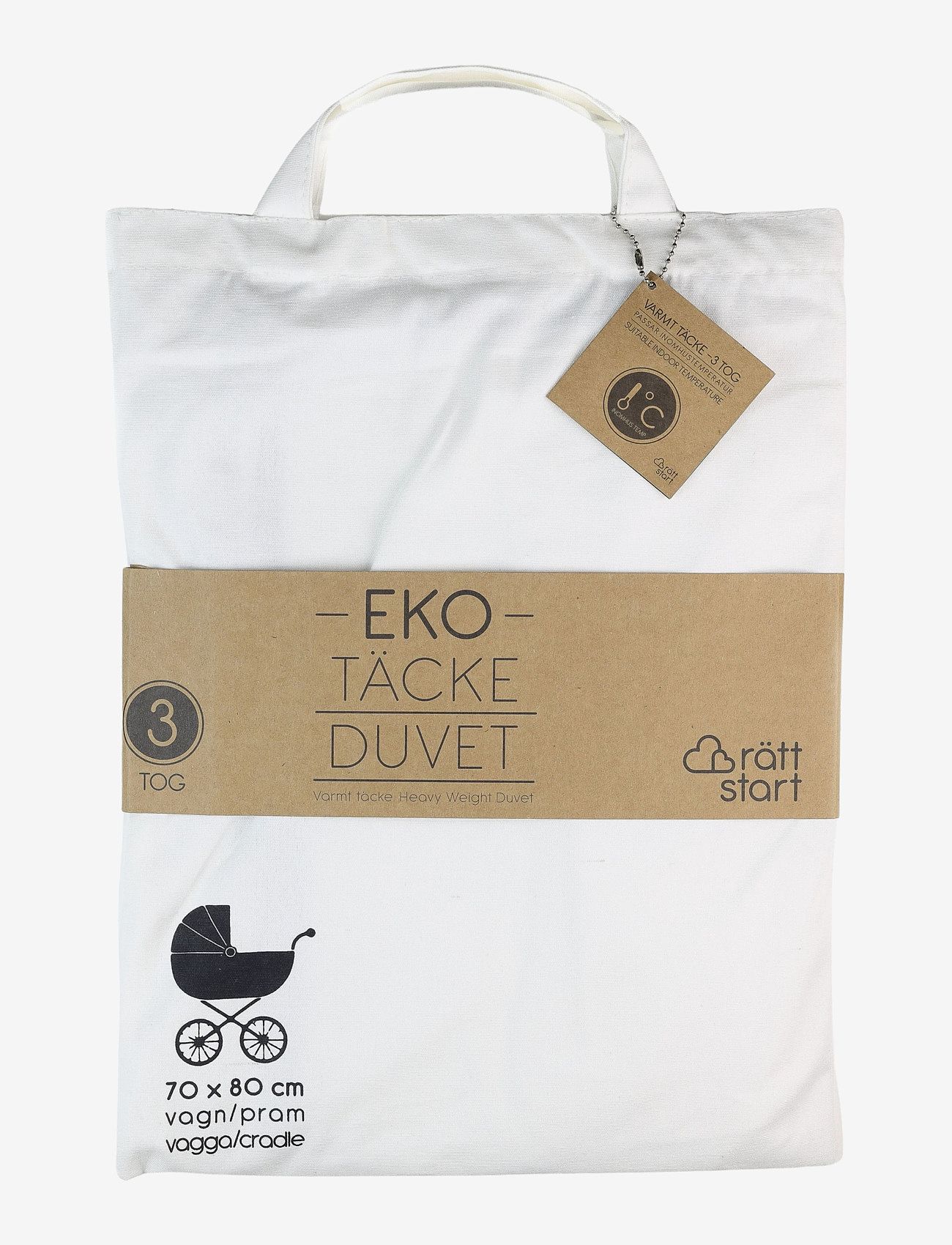 Rätt Start - E-Packages, Duvet+Pillow, pram/cradle- 1 TOG - stroller cushions - white - 2