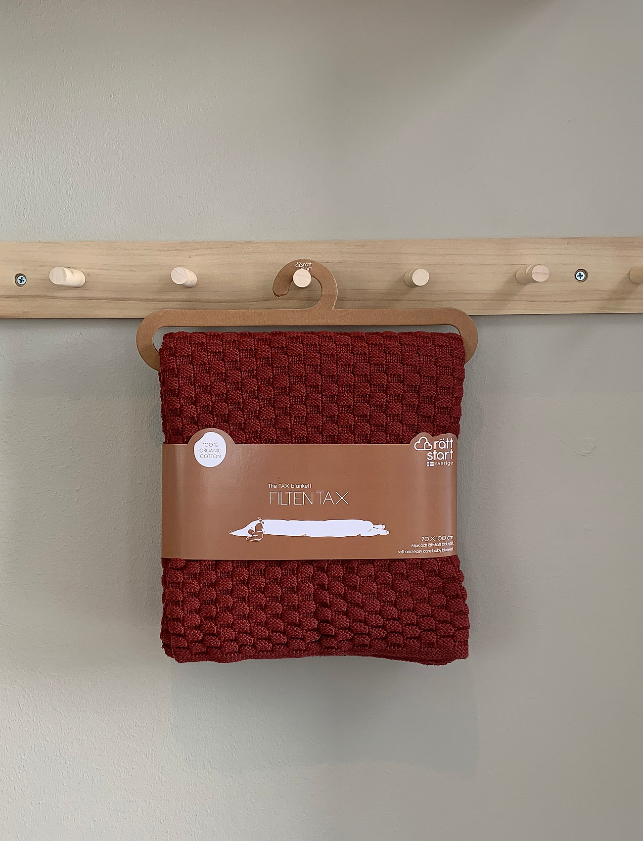 Rätt Start - Tax ECO, blanket, blue/grey - beebitekid - roast red - 1