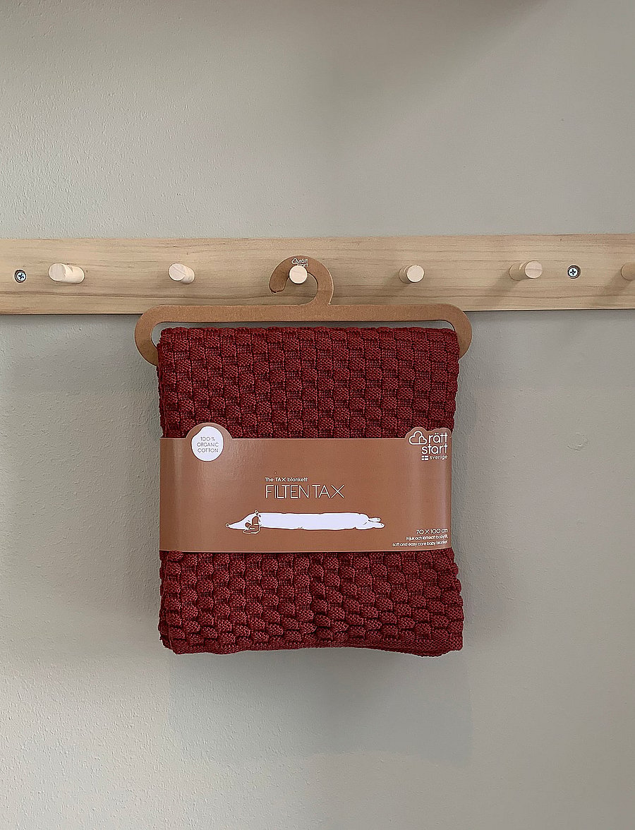 Rätt Start - Tax ECO, blanket, blue/grey - babydecken - roast red - 1