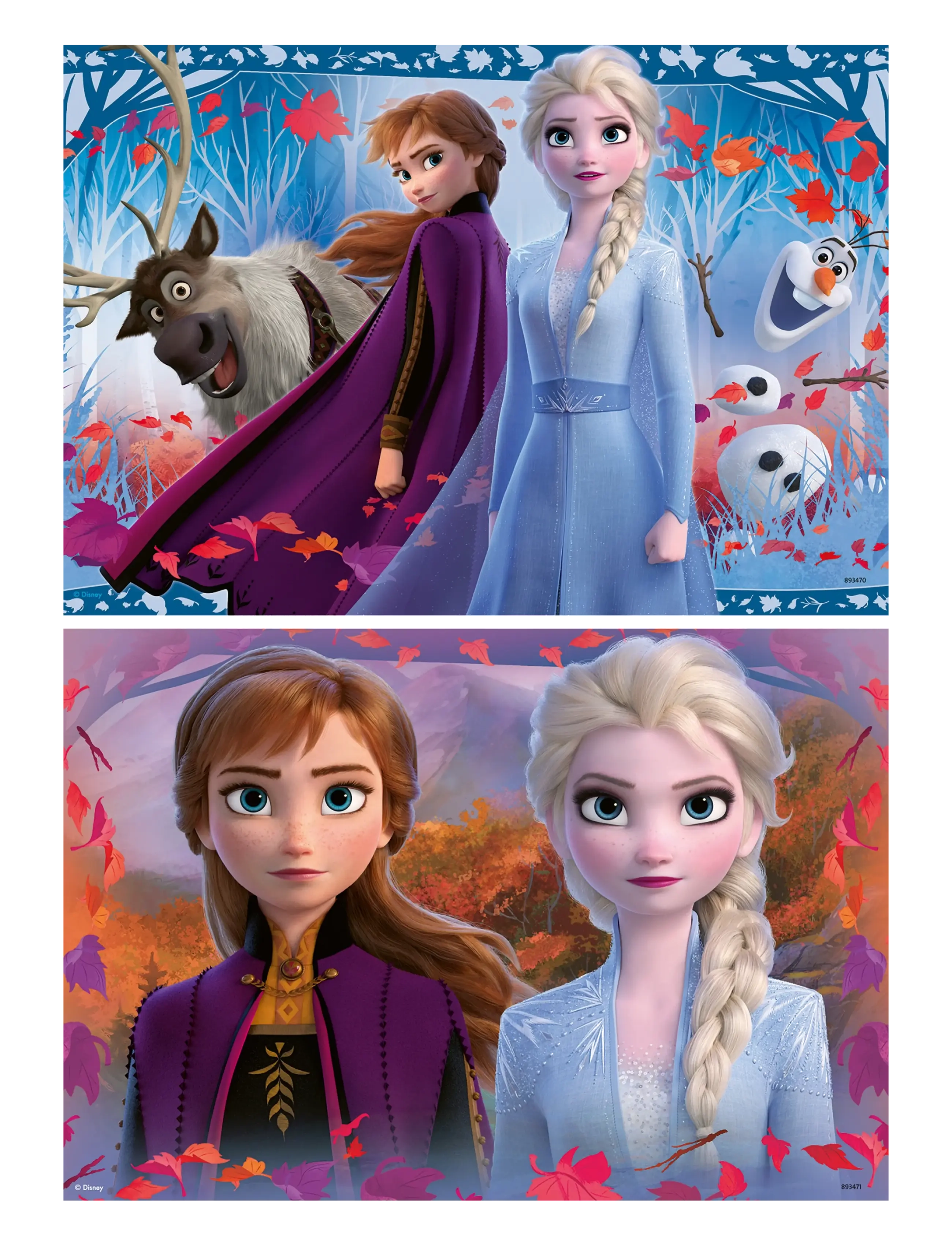 Ravensburger - Frozen 2 Journey Into The Unknown 2x12p - klassiske puslespil - multi coloured - 2