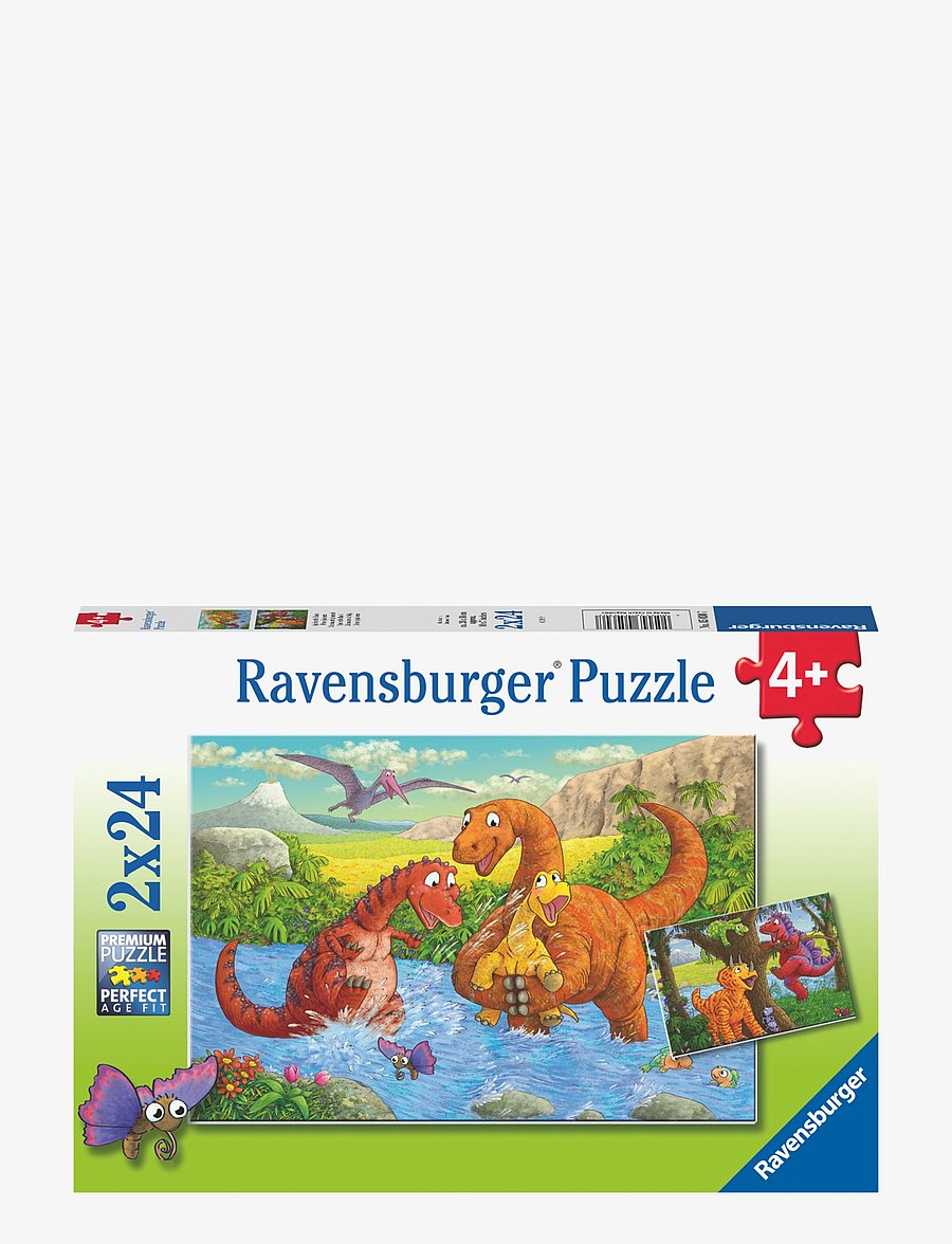 Ravensburger - Dinosaurs At Play 2x24p - klassiset palapelit - multi coloured - 1