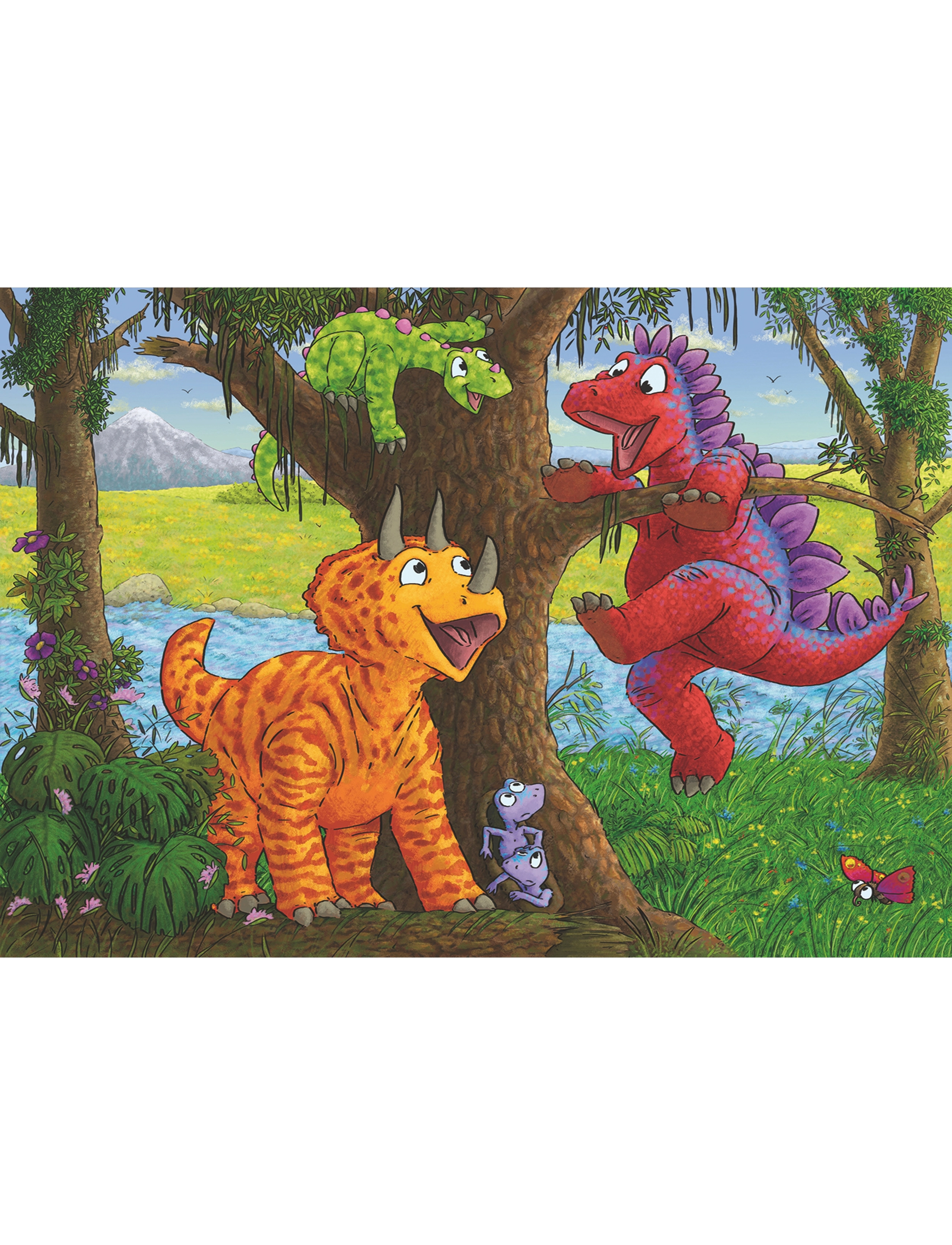 Ravensburger Dinosaurs At Play 2X24P, One Size, Multi/patterned, Puslespil > Klassiske Puslespil, Børn