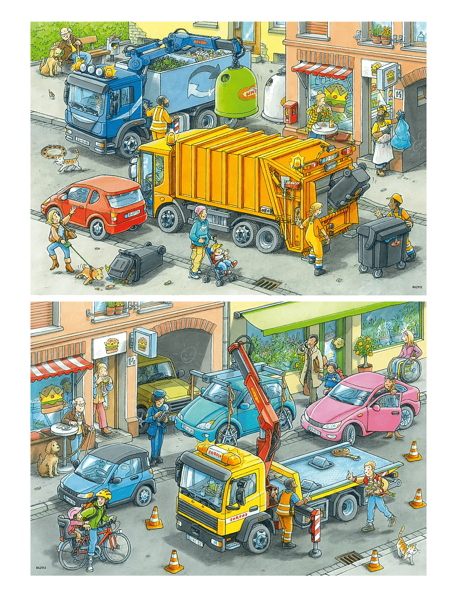 Ravensburger - Working Trucks 2x24p - klassiska pussel - multi coloured - 2