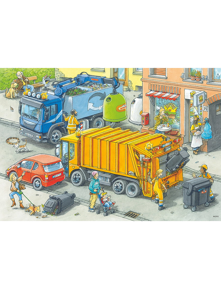 Ravensburger - Working Trucks 2x24p - klassiske puslespil - multi coloured - 0