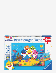 Ravensburger - Baby hai og hans familie 2x24p - klassiske puslespill - multi coloured - 0