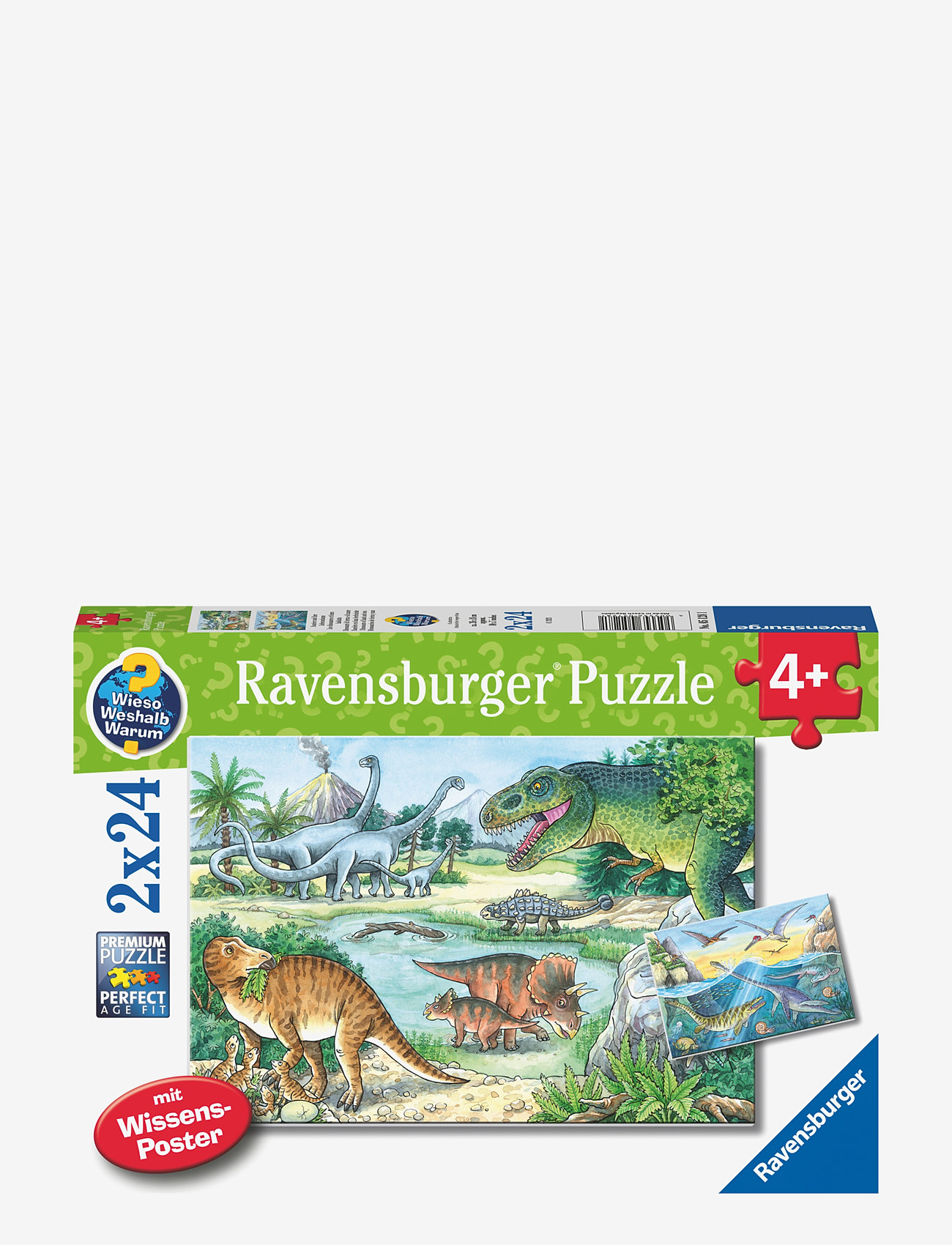 Ravensburger - Dinosaurs Of Land And Sea 2x24p - klassiske puslespil - multi coloured - 0