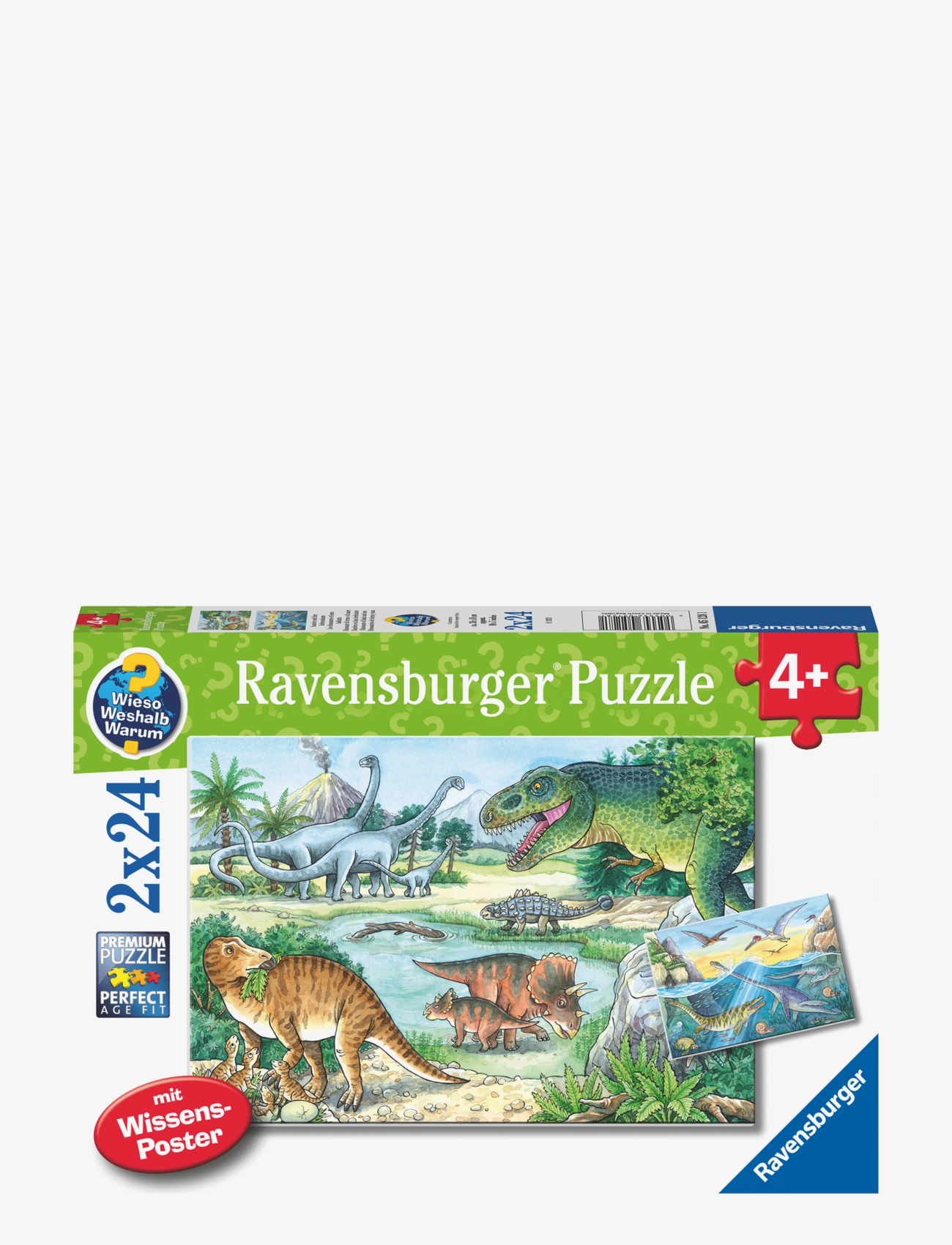Ravensburger - Dinosaurs Of Land And Sea 2x24p - klassísk púsl - multi coloured - 1
