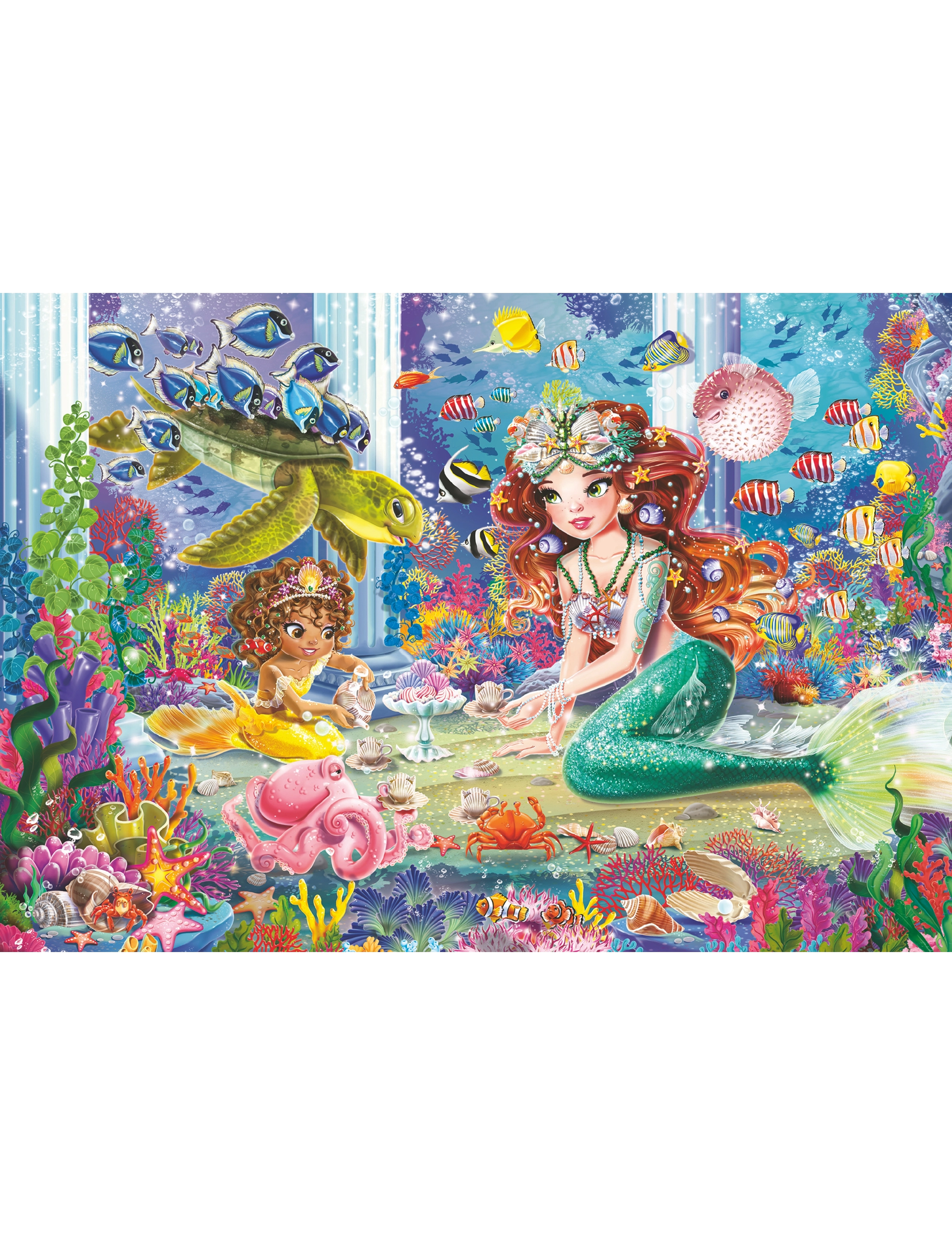 Ravensburger Mermaid Tea Party 2X24P, One Size, Multi/patterned, Puslespil > Klassiske Puslespil, Børn