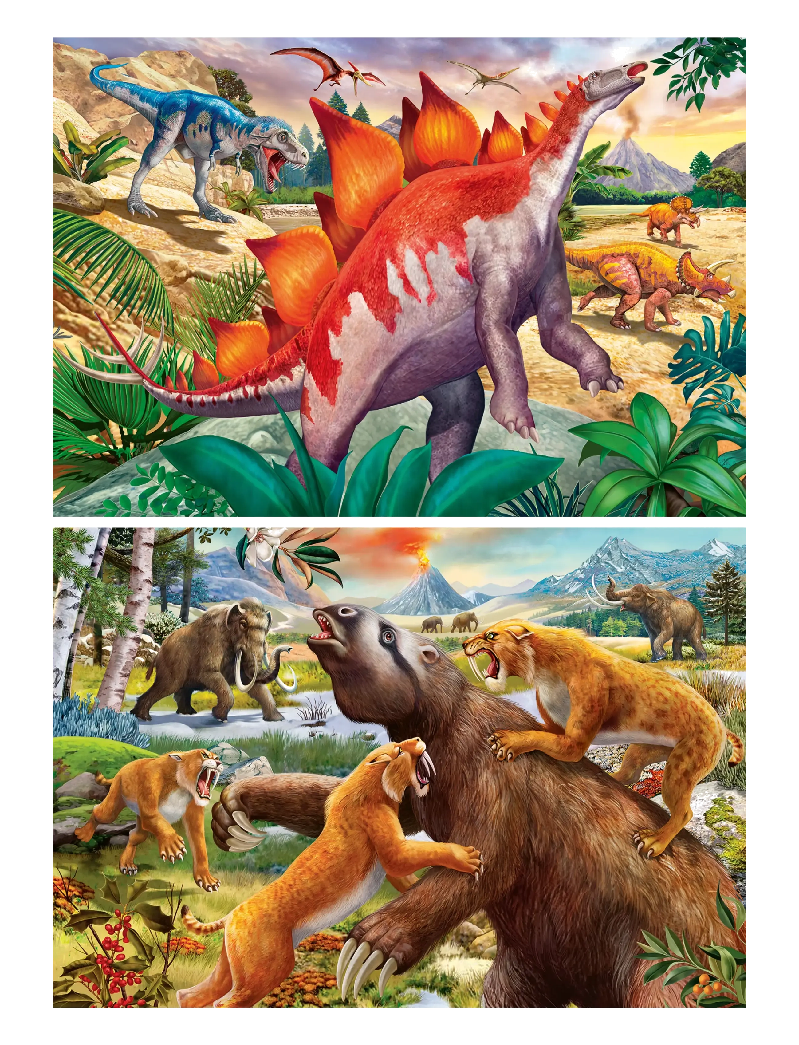 Ravensburger - Jurassic Wildlife 2x24p - klassiske puslespil - multi coloured - 2