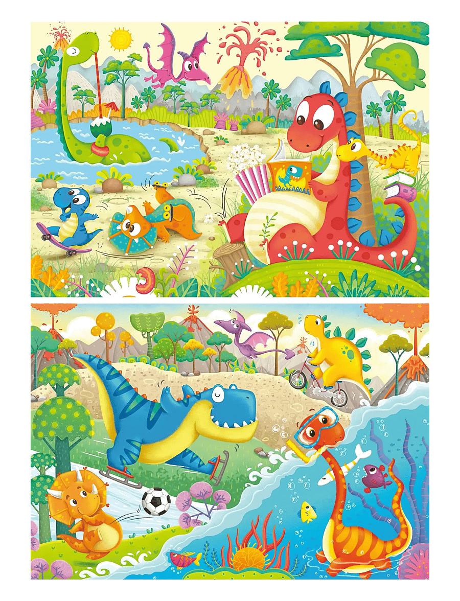 Ravensburger - My Dino Friends 2x12p - klassiske puslespil - multi coloured - 2